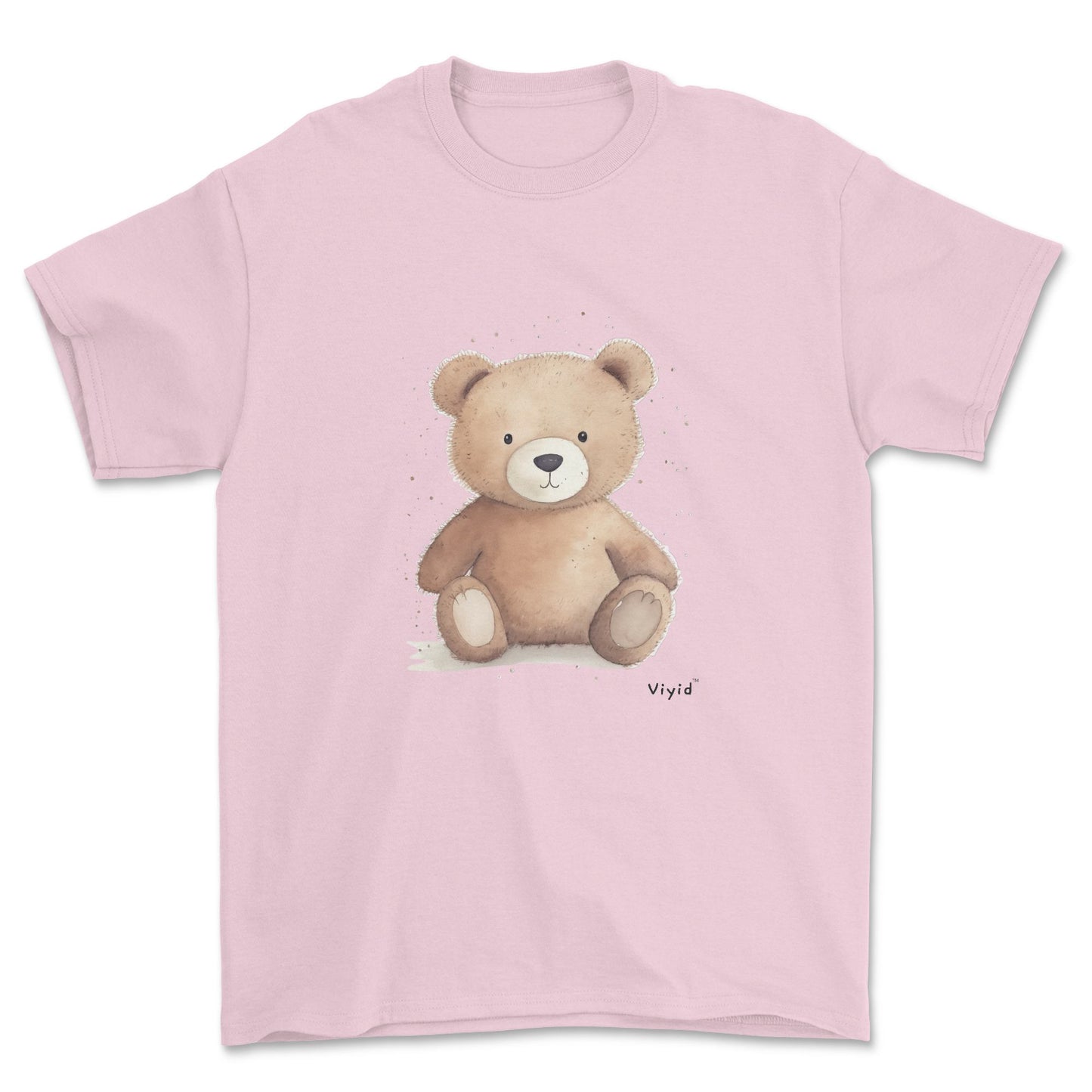 brown bear adult t-shirt light pink