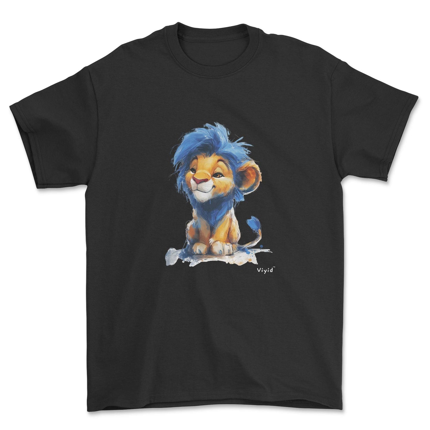 Blue mane lion youth t-shirt black