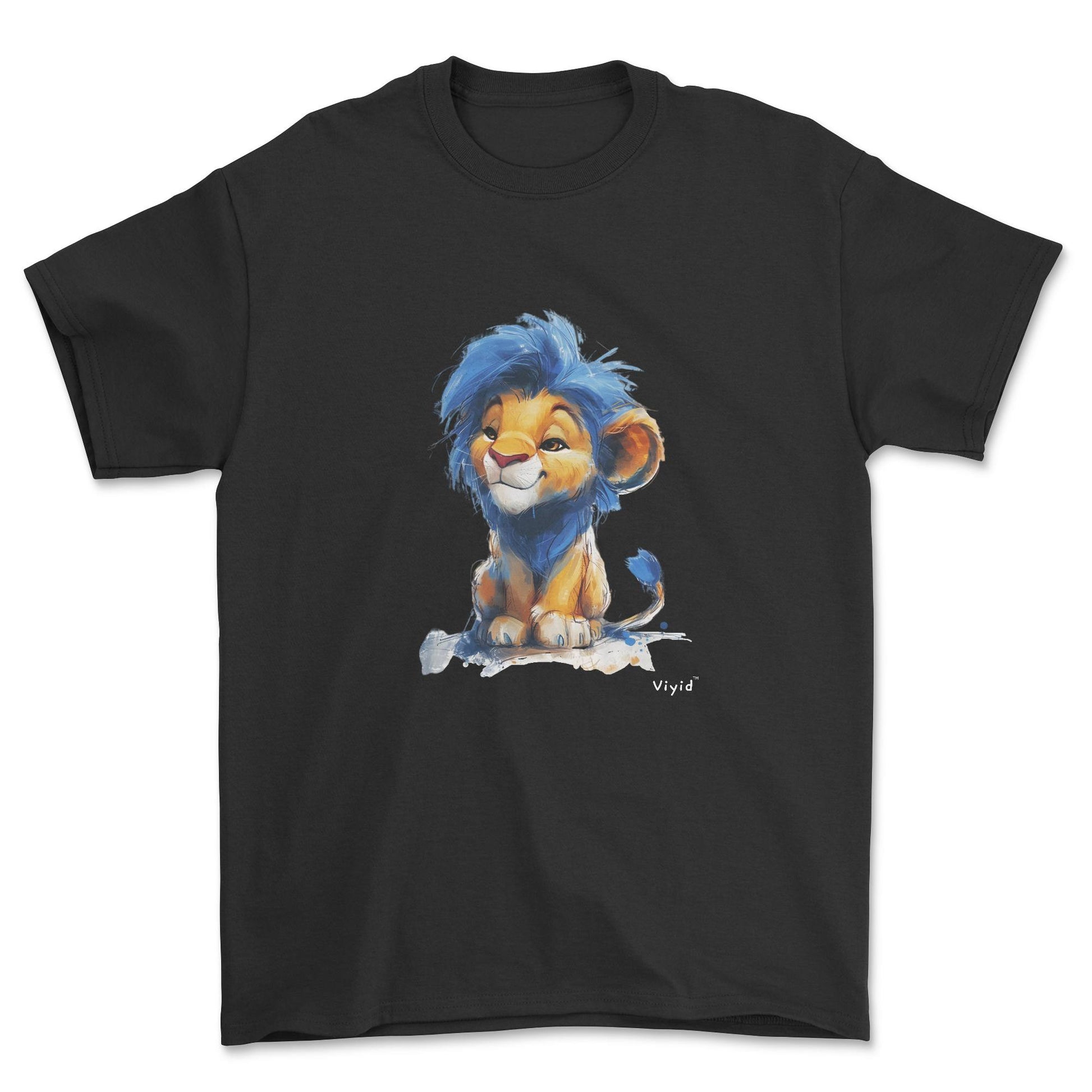 Blue mane lion youth t-shirt black