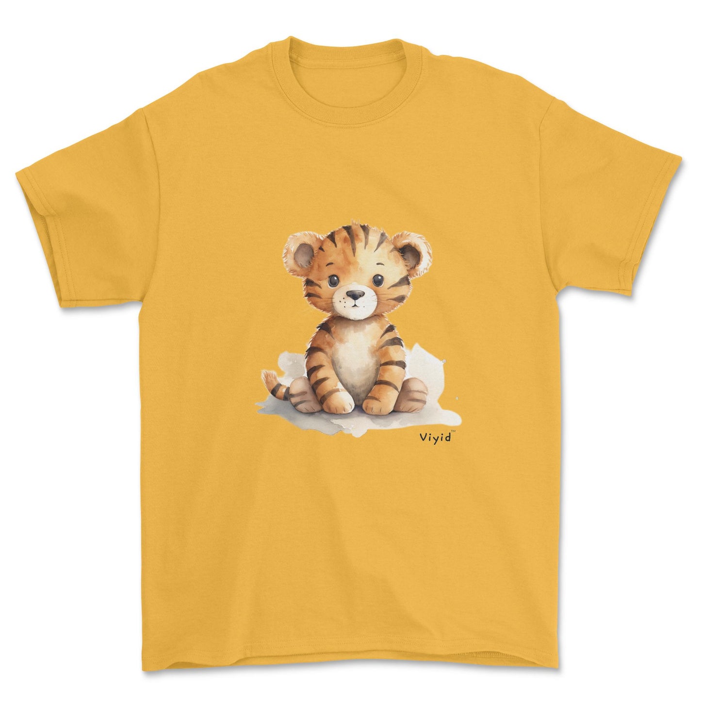 cartoon tiger adult t-shirt gold