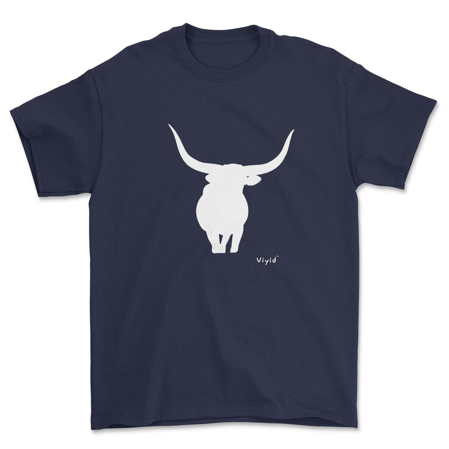silhouette bull adult t-shirt navy