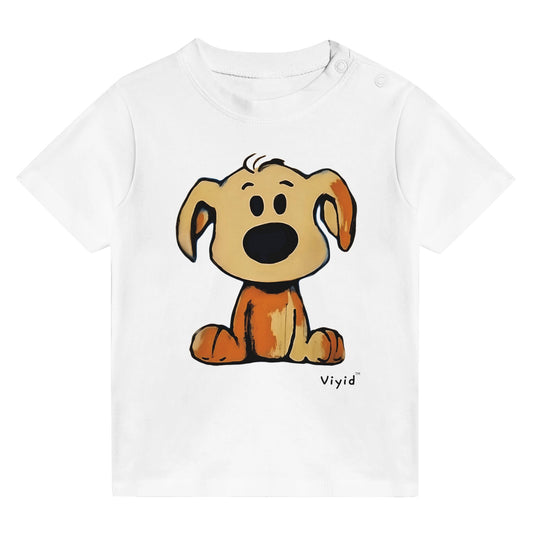 beagle cartoon dog baby t-shirt white