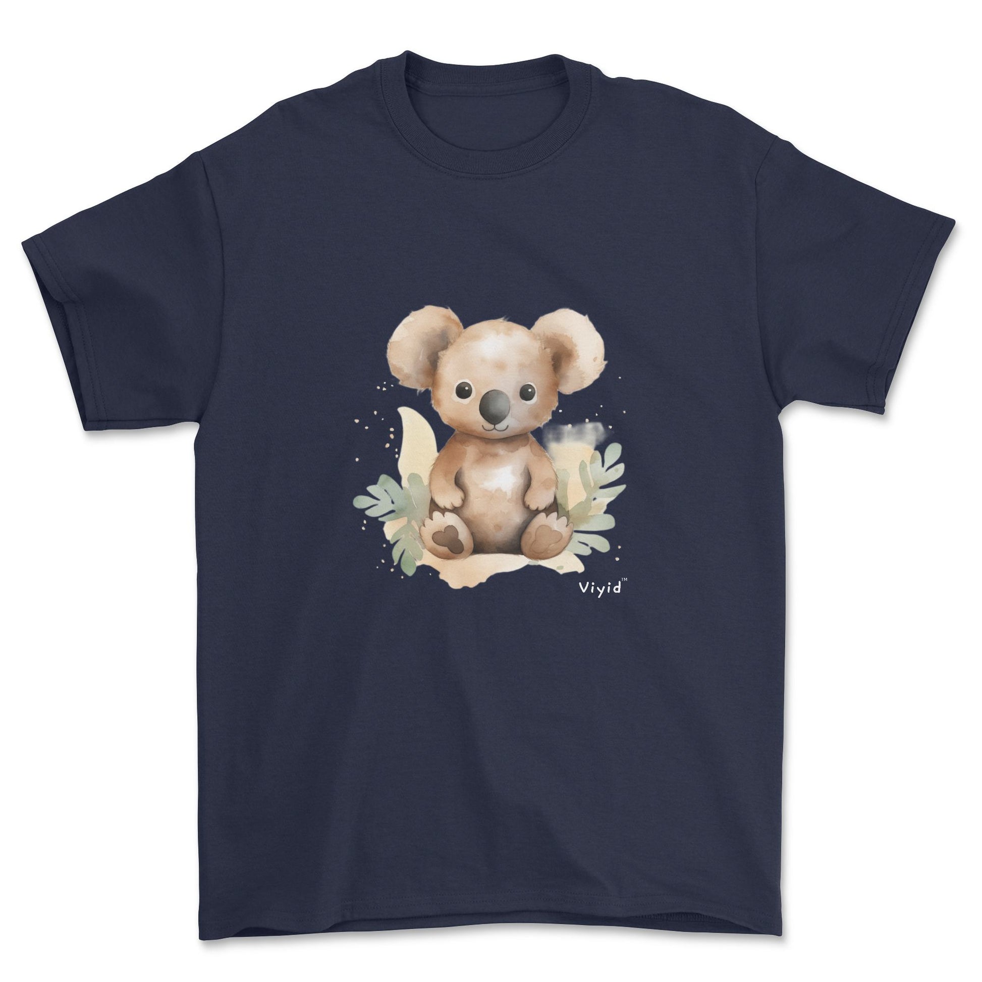 brown koala youth t-shirt navy