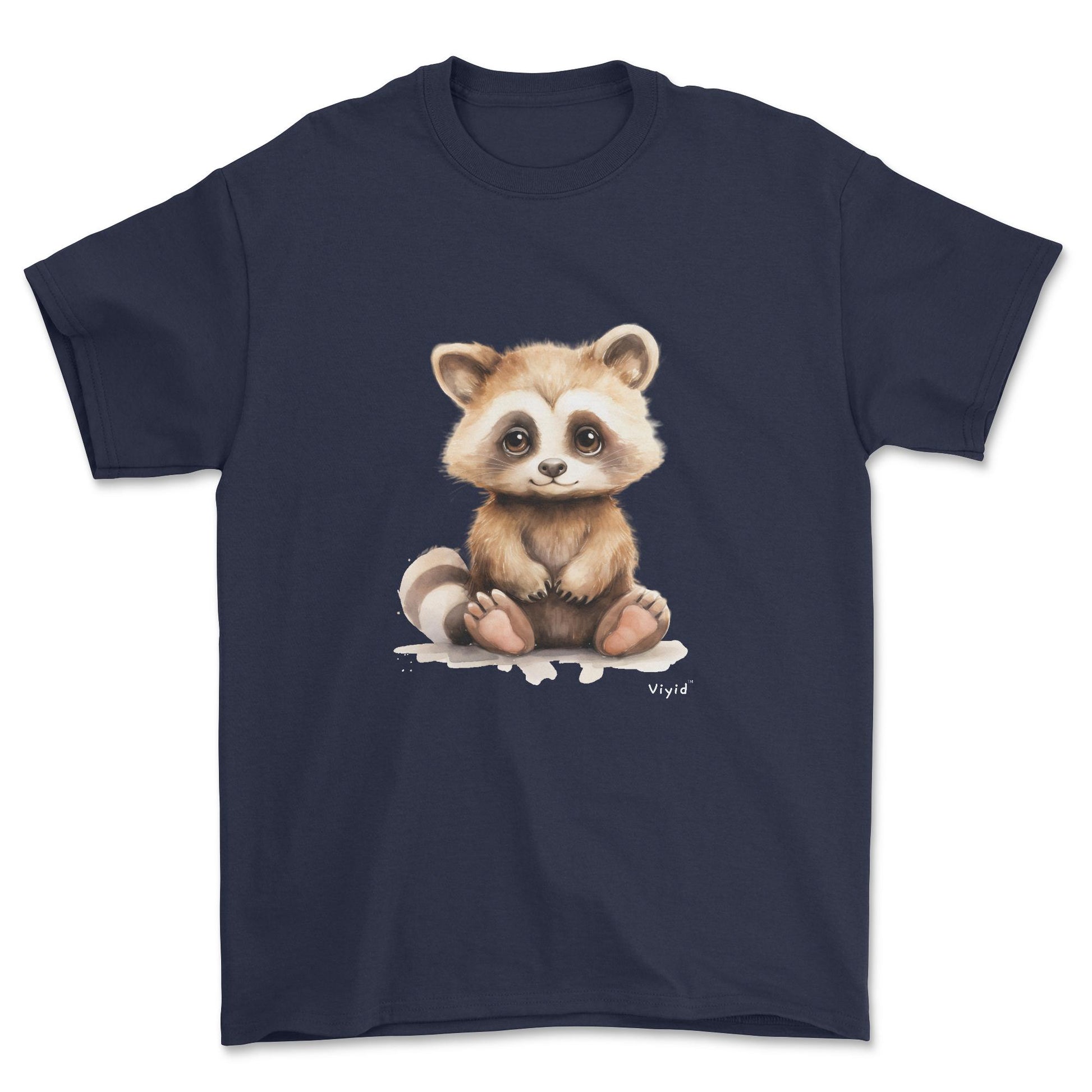 fluffy raccoon youth t-shirt navy