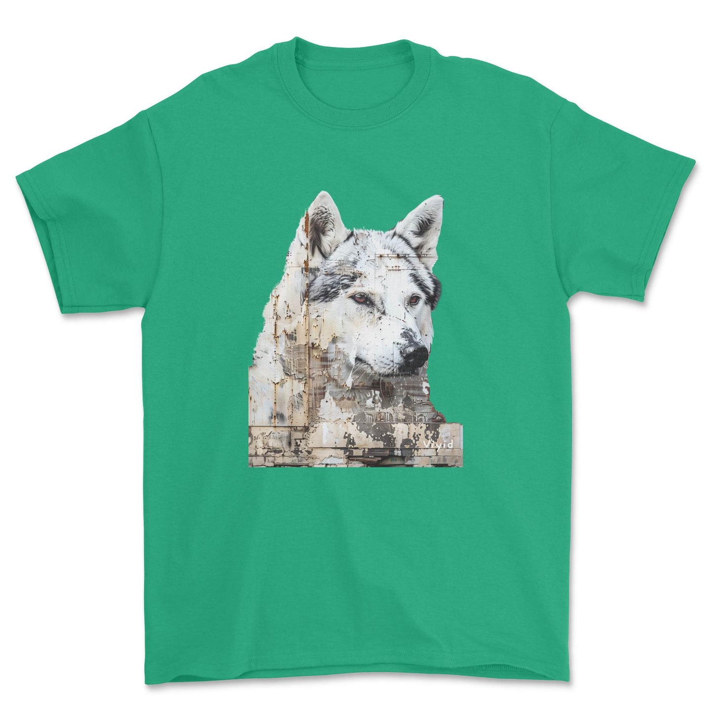 Siberian Husky youth t-shirt irish green