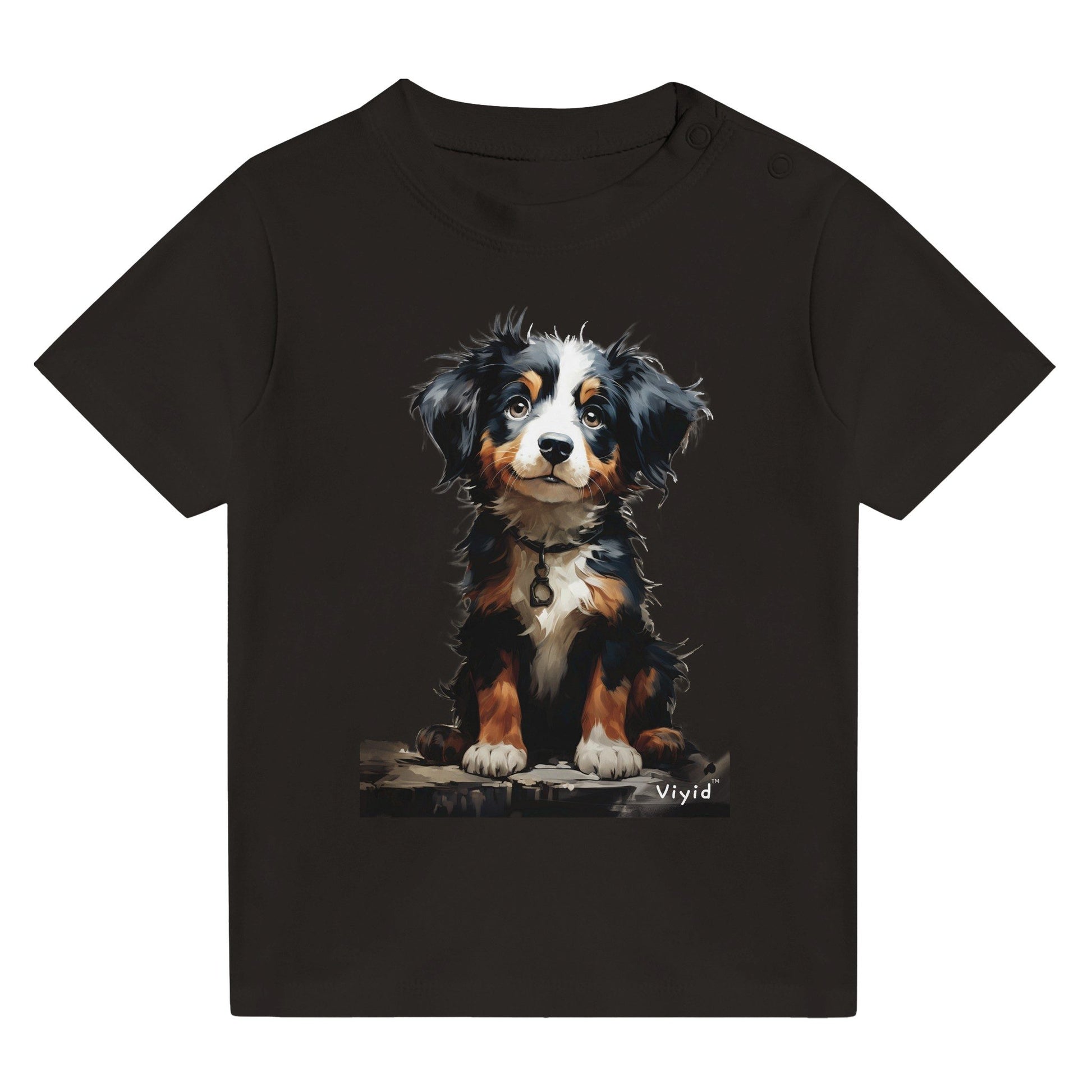 baby Bernese Mountain Dog toddler t-shirt black