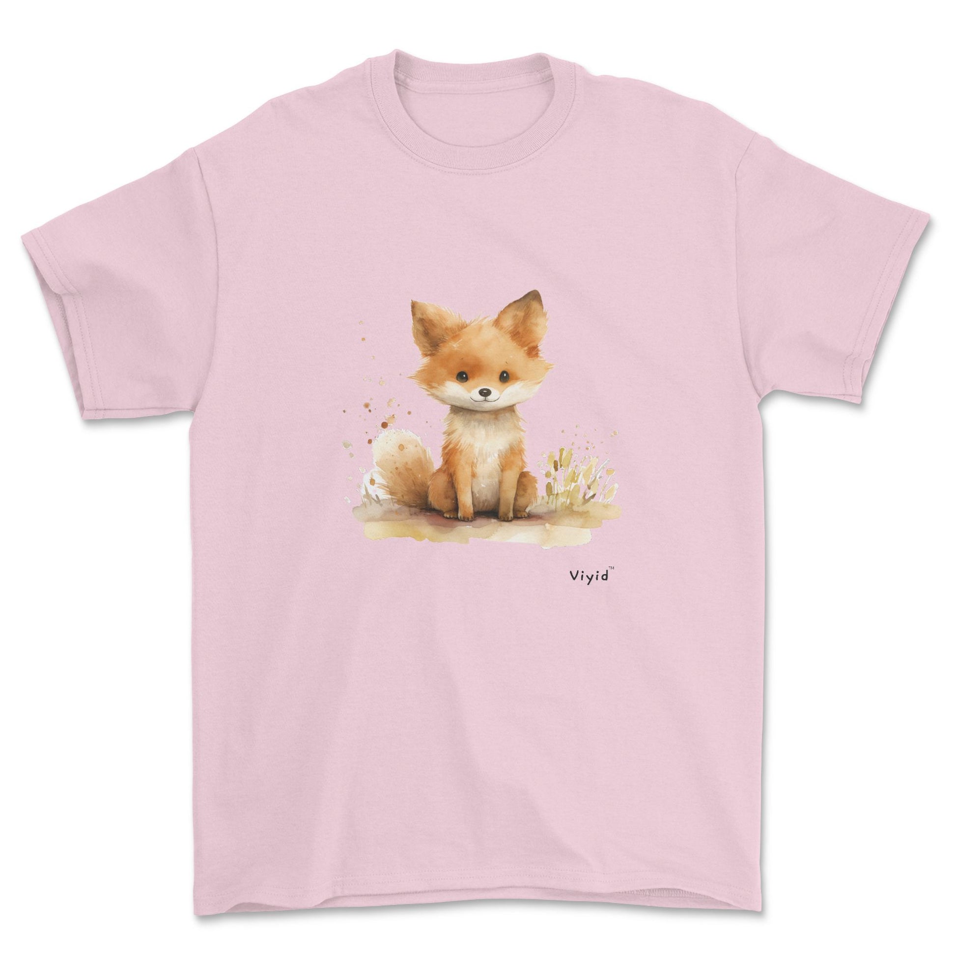 baby fox adult t-shirt light pink