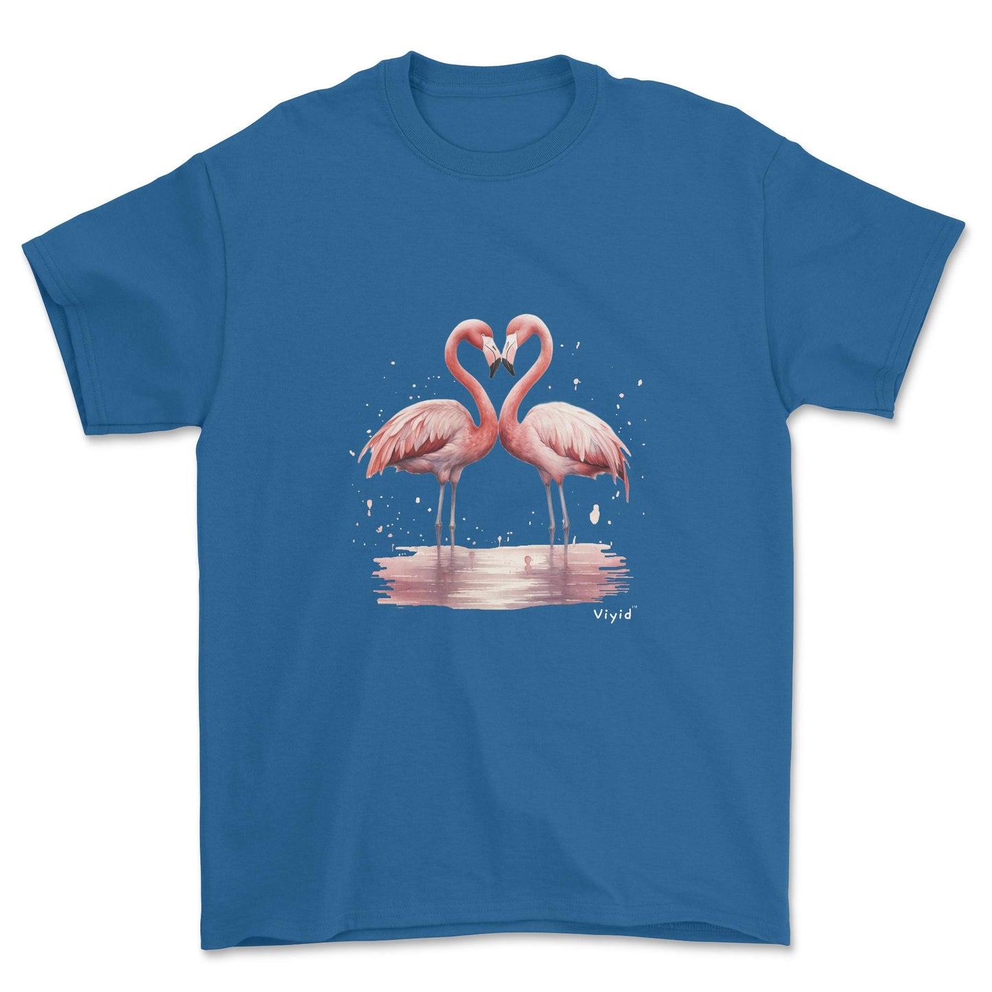 flamingo love adult t-shirt royal