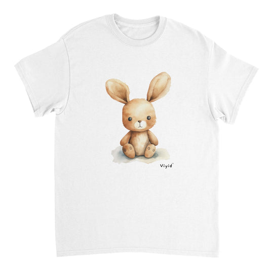 cute rabbit adult t-shirt white