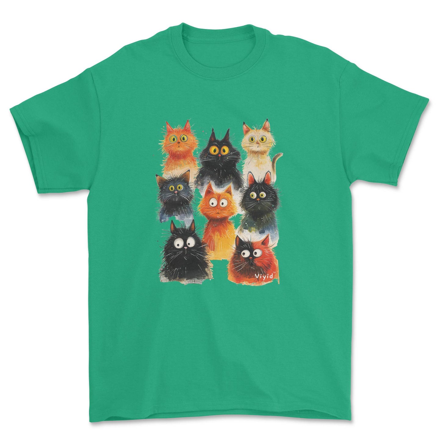 funky cats youth t-shirt irish green