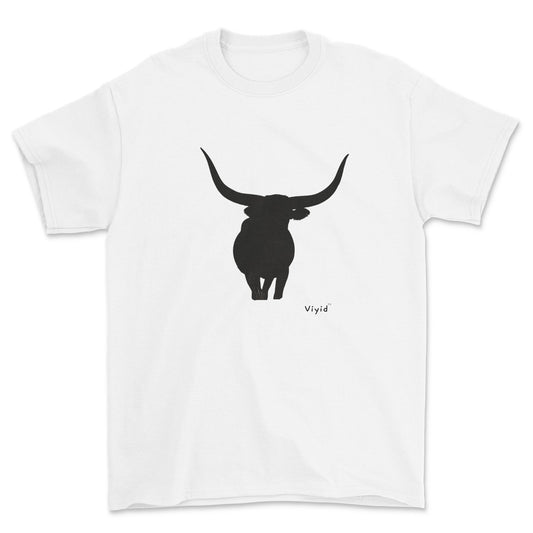 silhouette bull adult t-shirt white