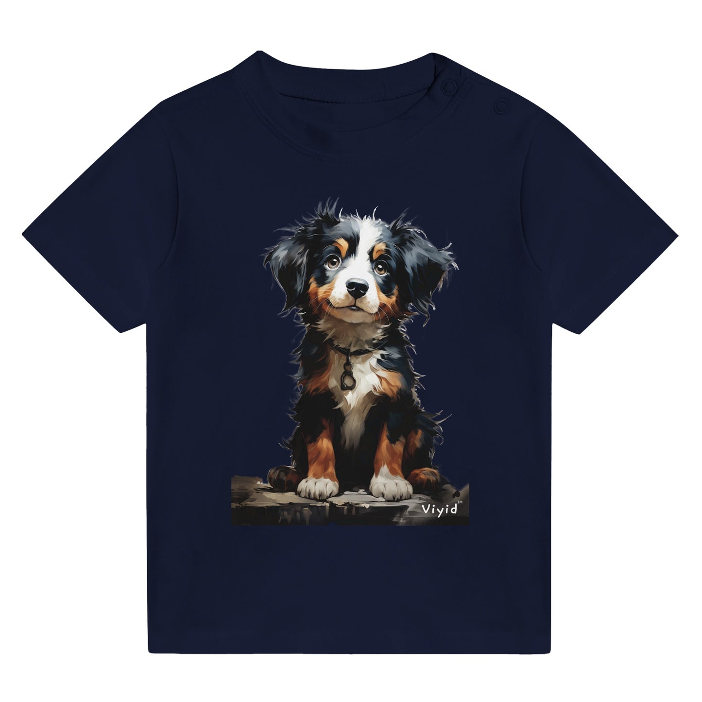 baby Bernese Mountain Dog toddler t-shirt navy