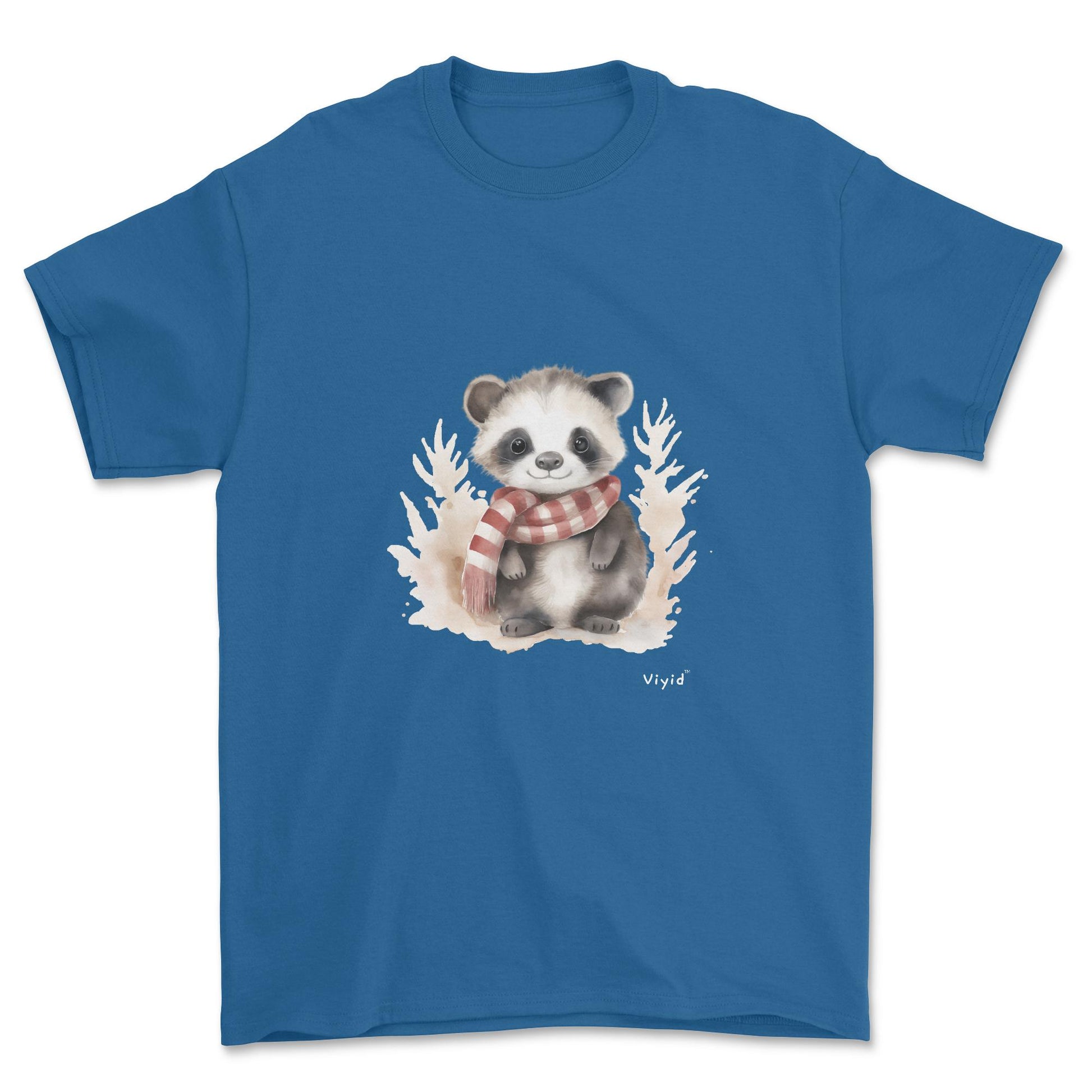badger with scarf youth t-shirt royal
