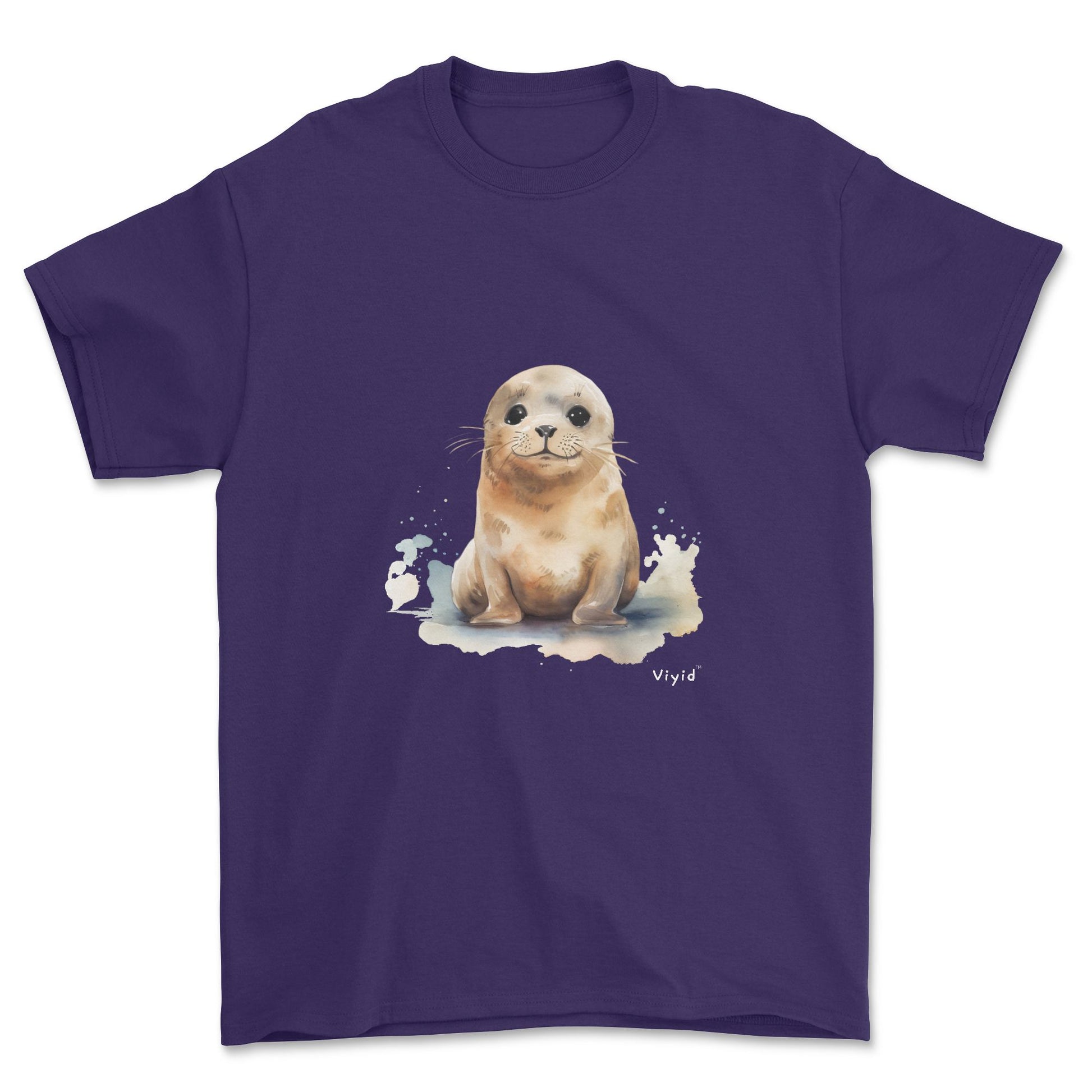 baby seal adult t-shirt purple