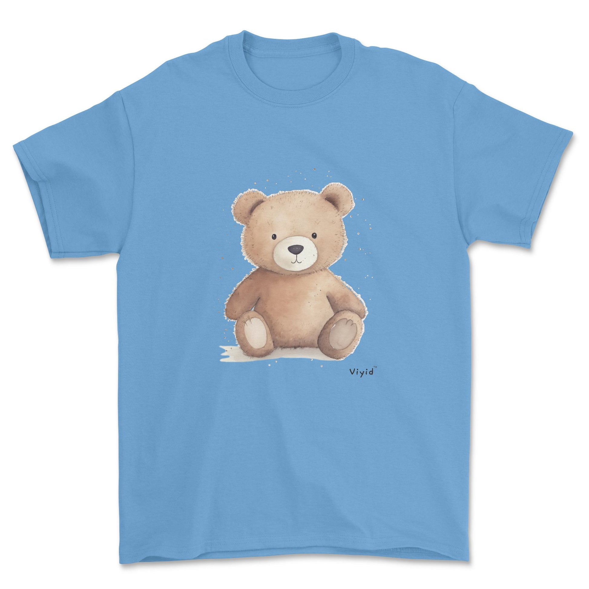 brown bear youth t-shirt carolina blue