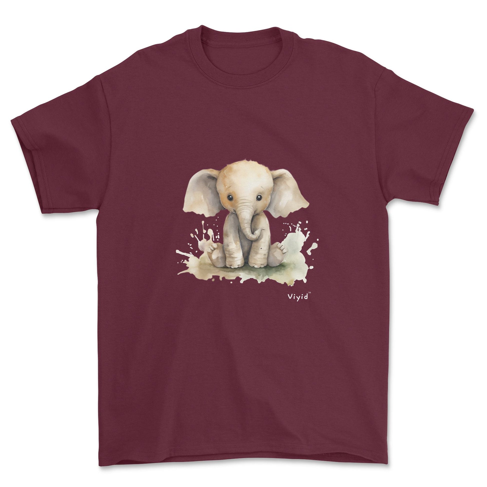 baby elephant youth t-shirt maroon