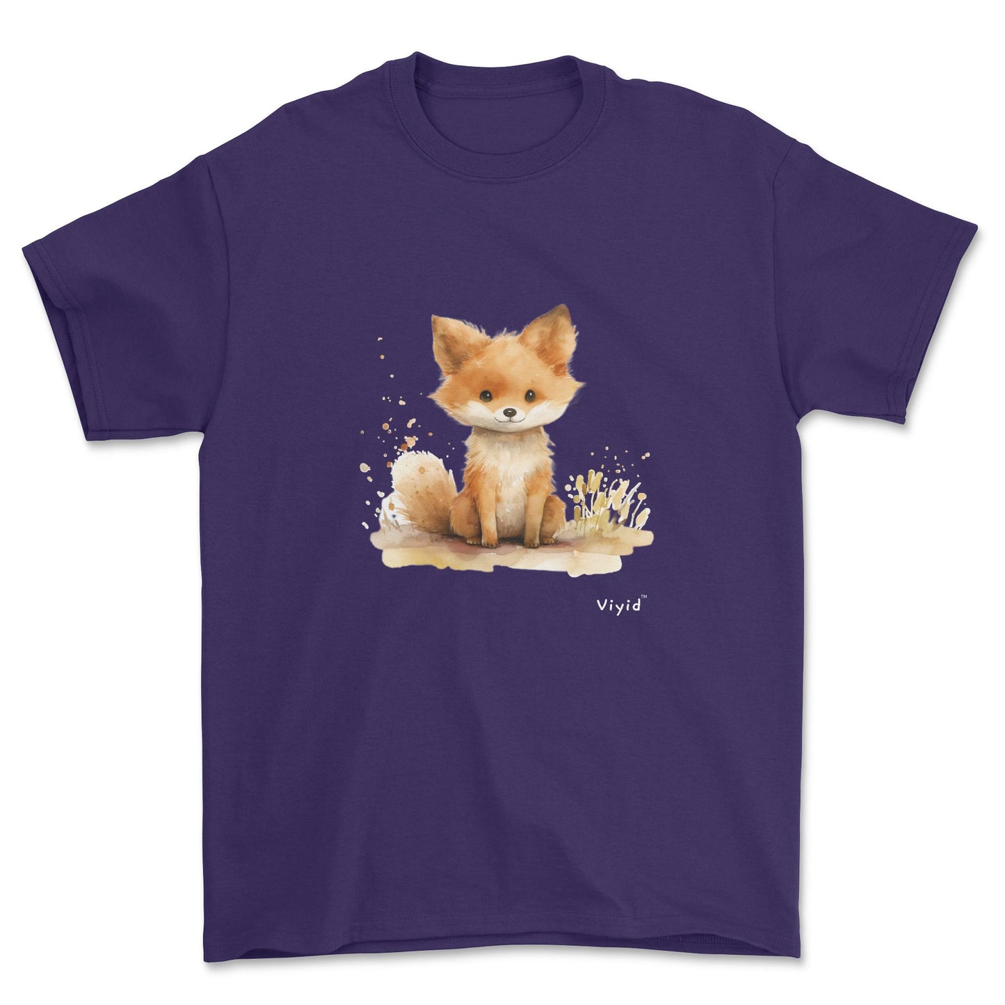 baby fox adult t-shirt purple