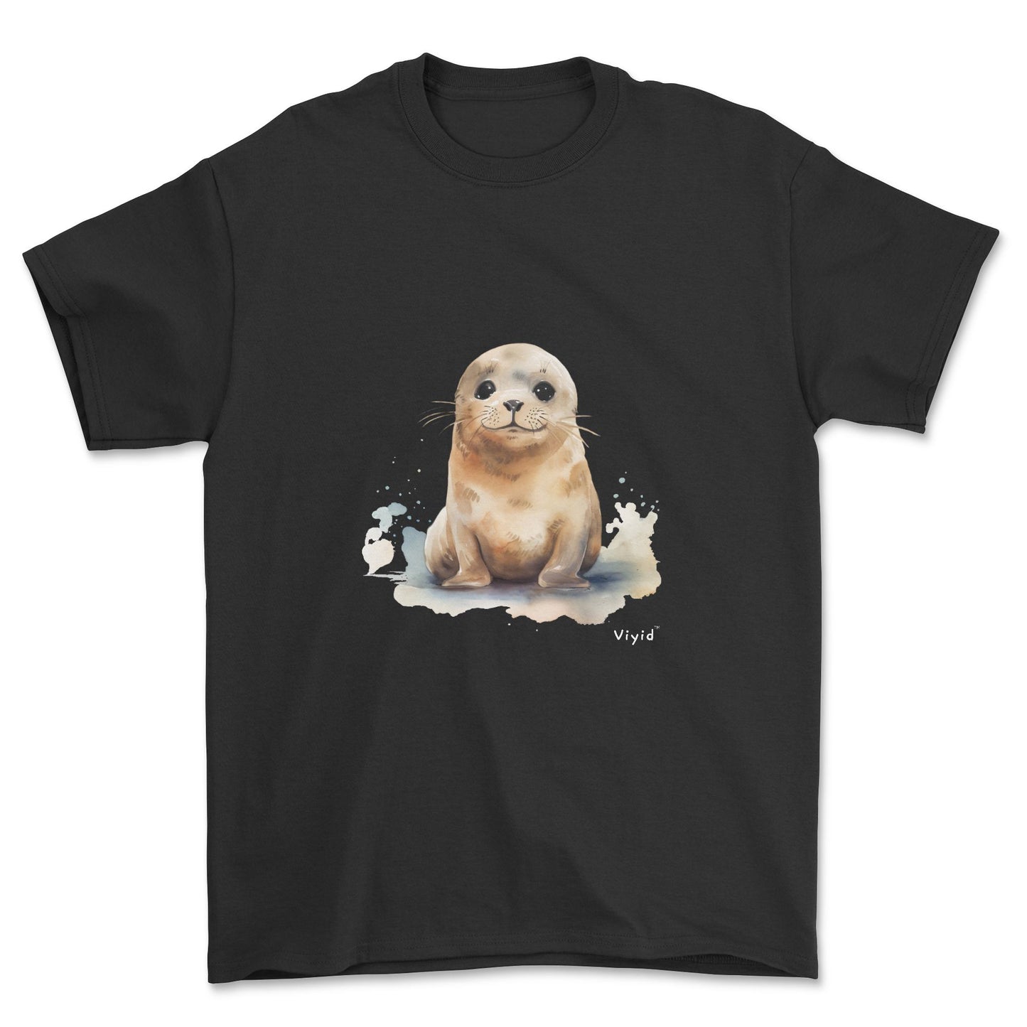 baby seal adult t-shirt black