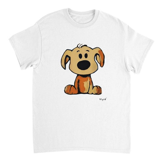 beagle cartoon dog adult t-shirt white