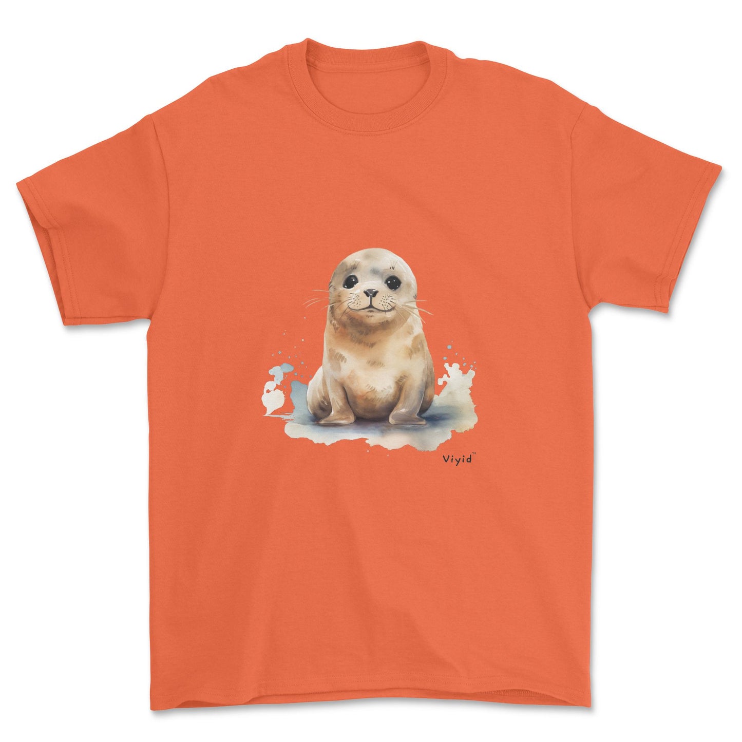 baby seal adult t-shirt orange