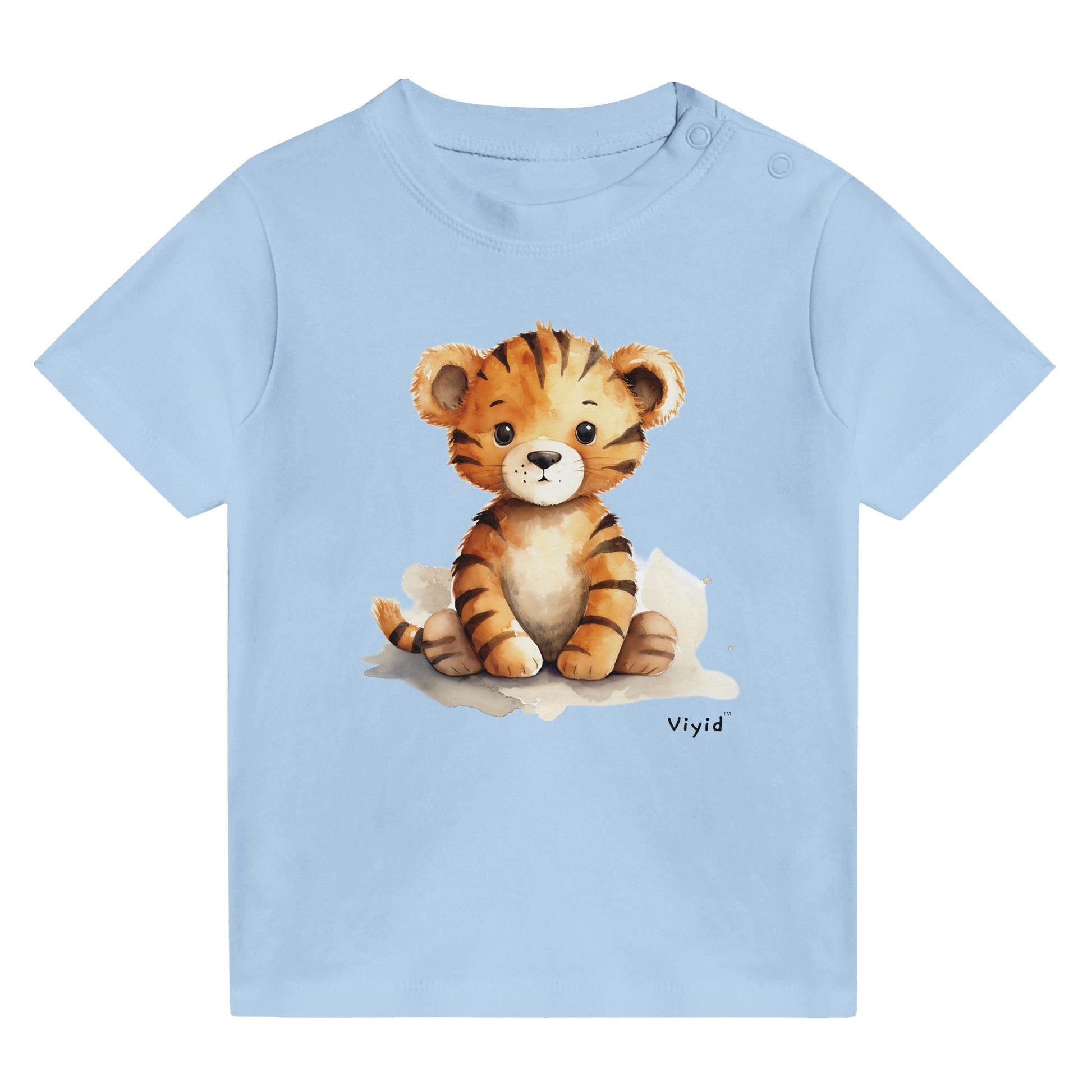 cartoon tiger baby t-shirt baby blue