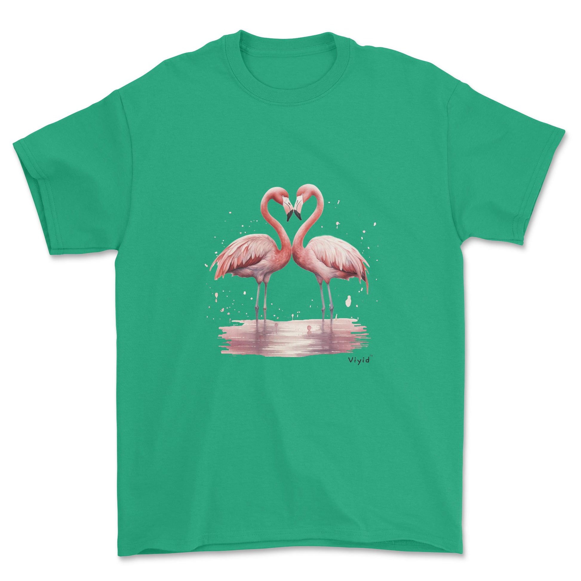 flamingo love adult t-shirt irish green