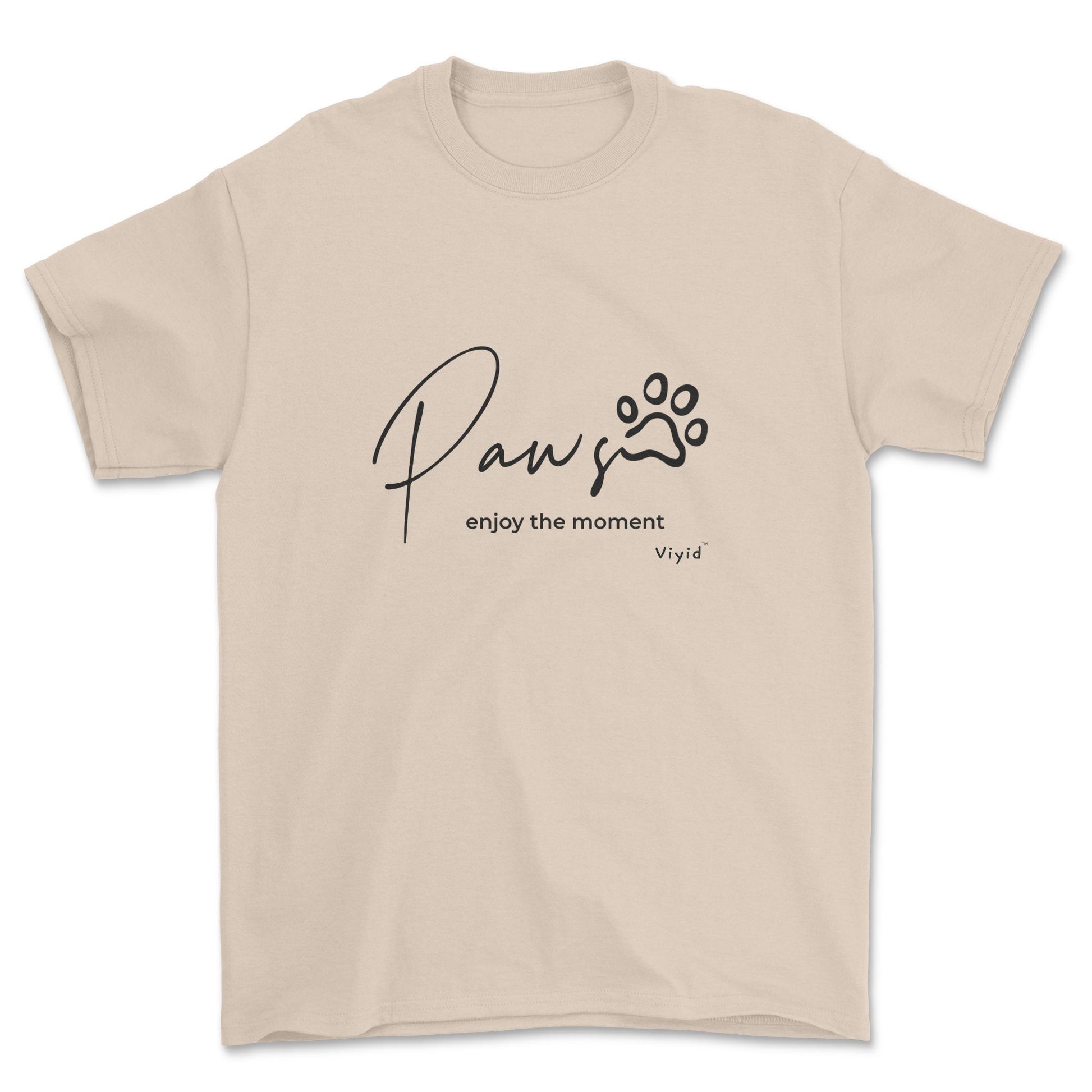 paws enjoy the moment adult t-shirt sand