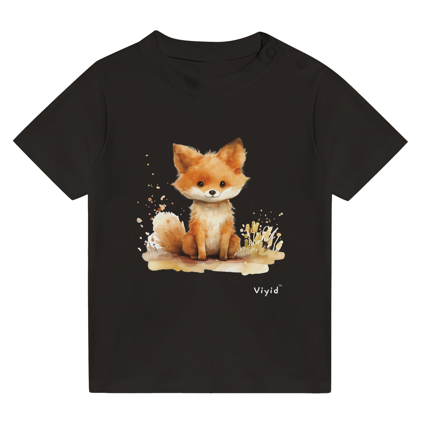 baby fox baby t-shirt black