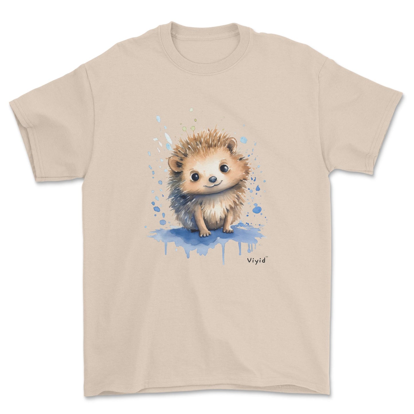 baby hedgehog adult t-shirt sand