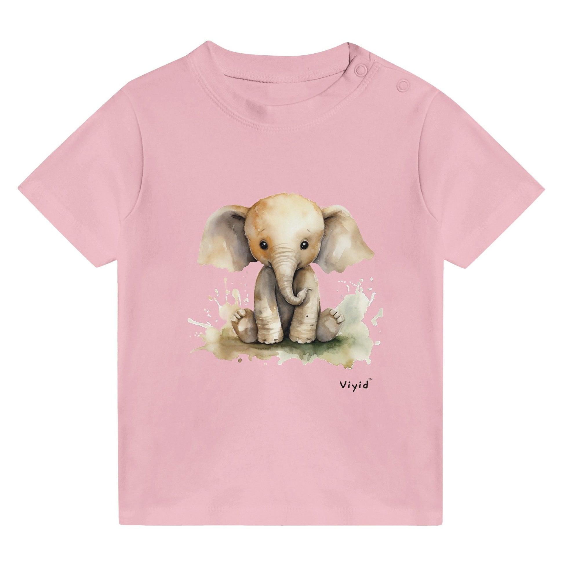 baby elephant baby t-shirt pink