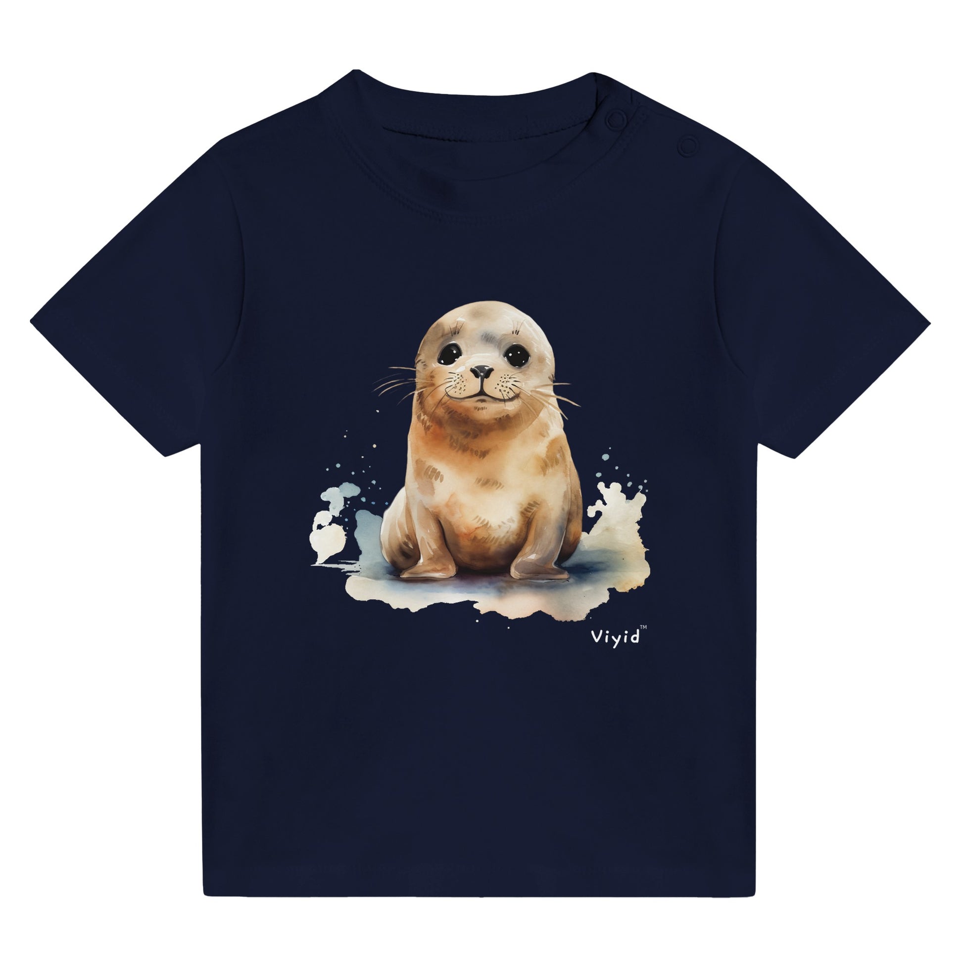 baby seal toddler t-shirt navy