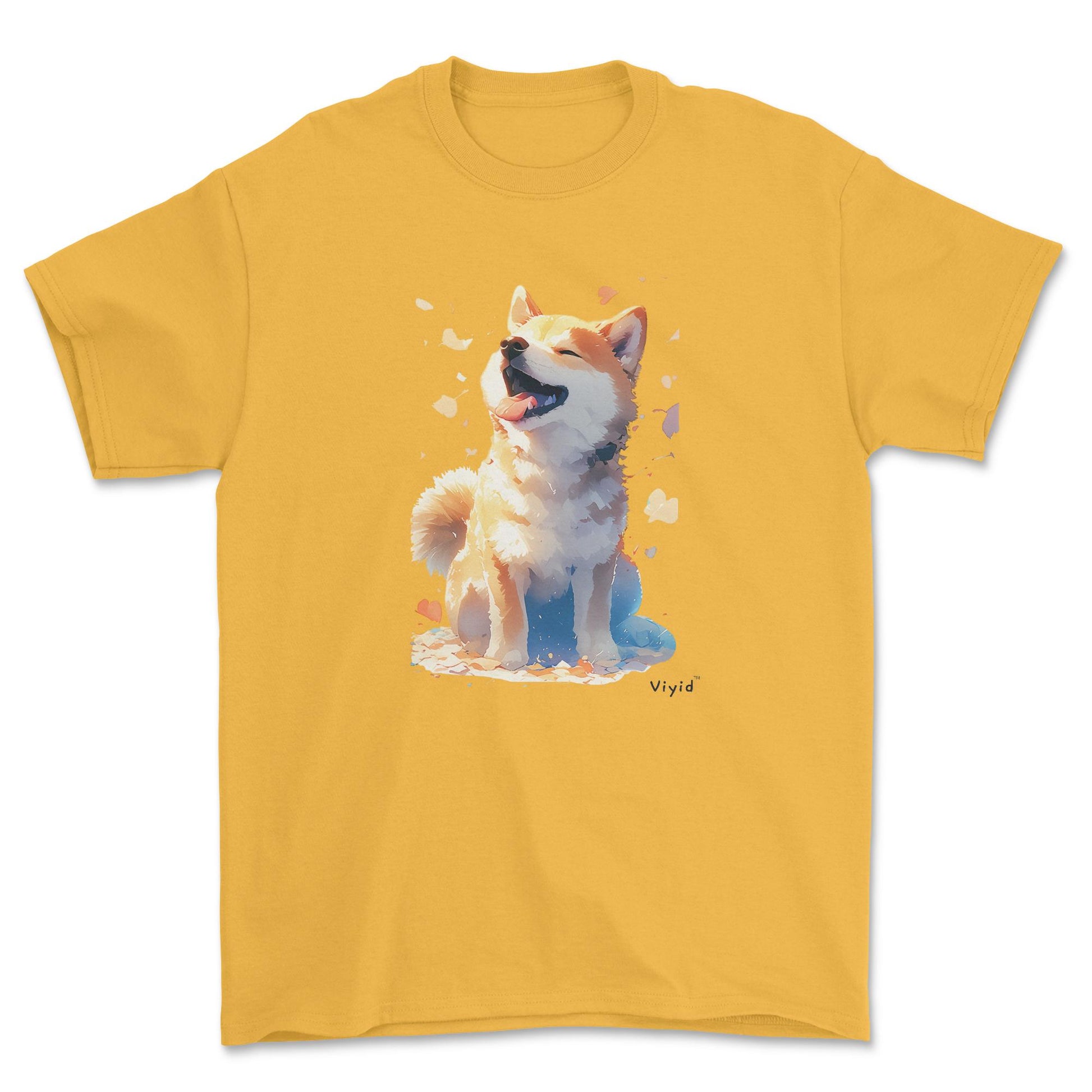 Japanese Shiba Inu adult t-shirt gold