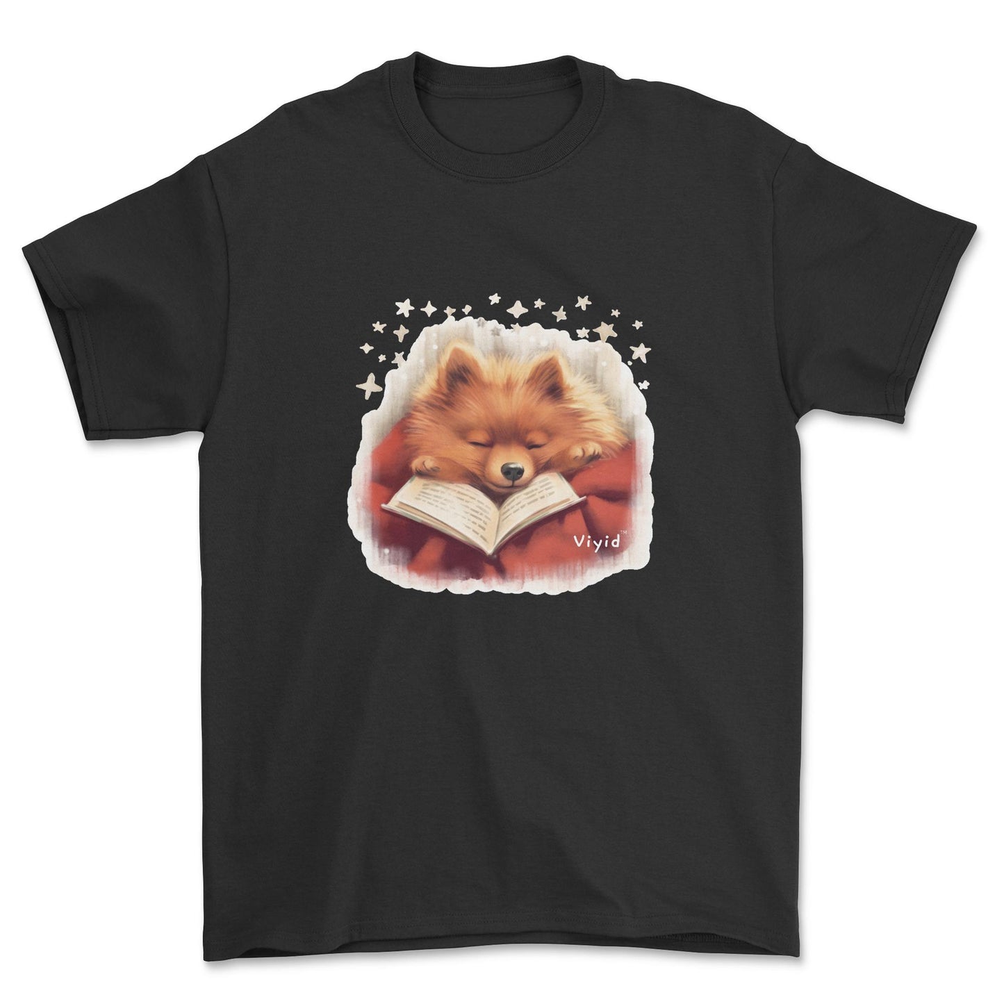 sleeping Pomeranian youth t-shirt black