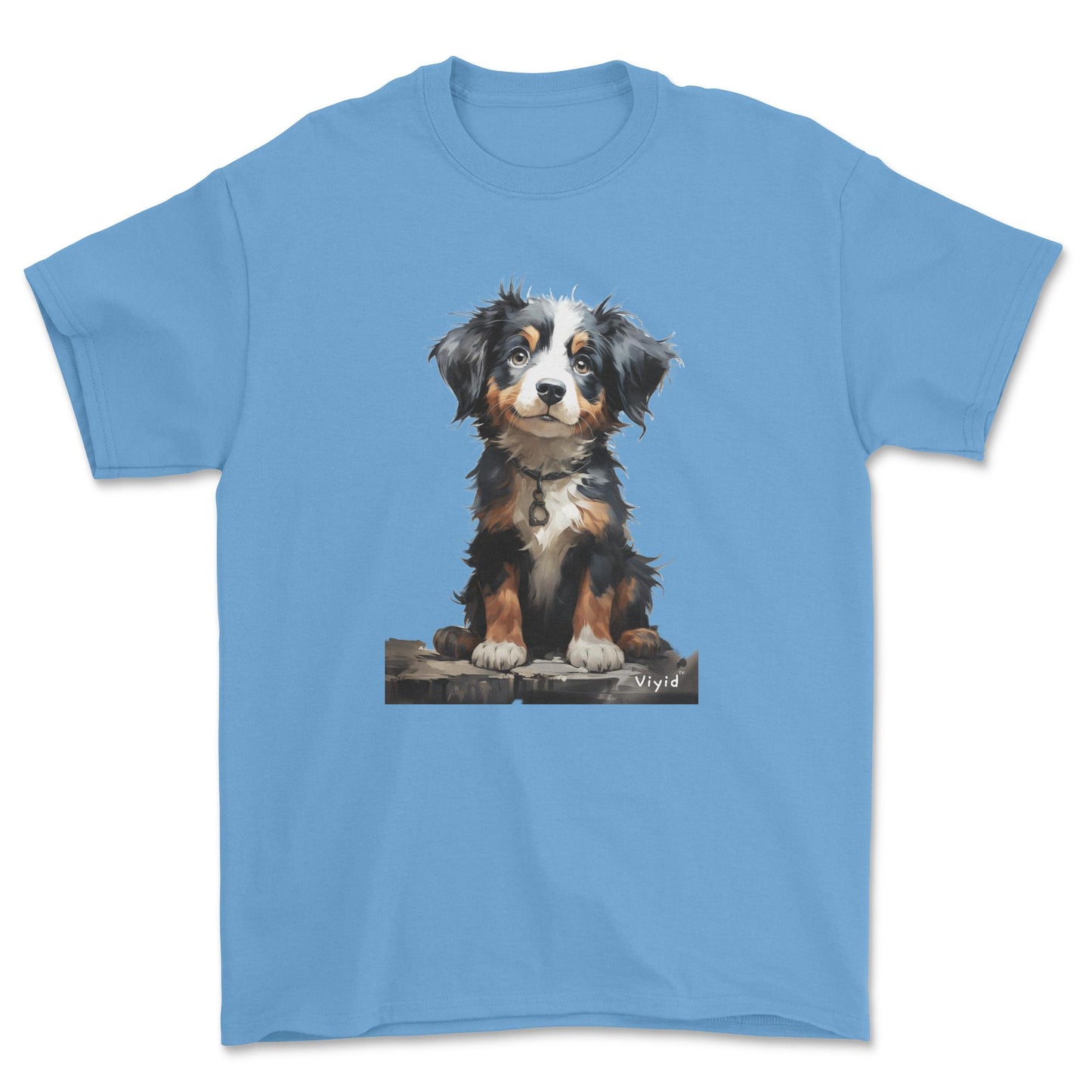 baby Bernese Mountain Dog adult t-shirt carolina blue