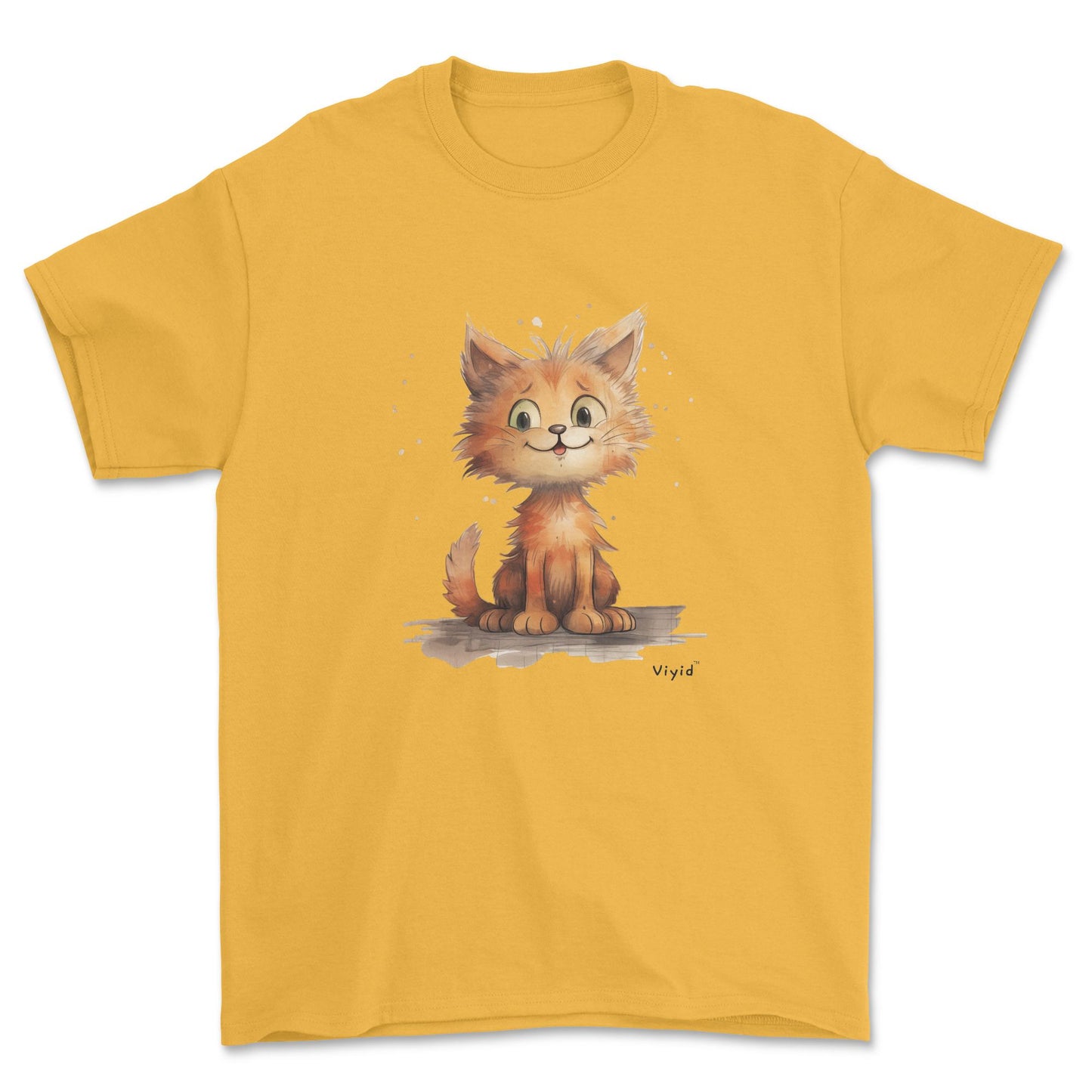 orange persian cat adult t-shirt gold