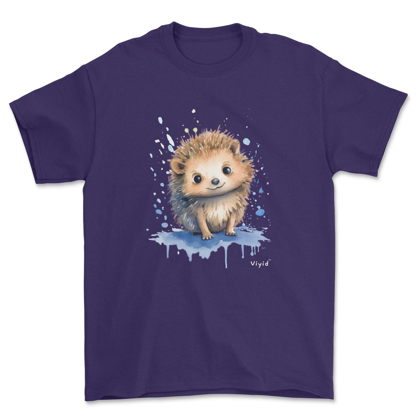 baby hedgehog adult t-shirt purple