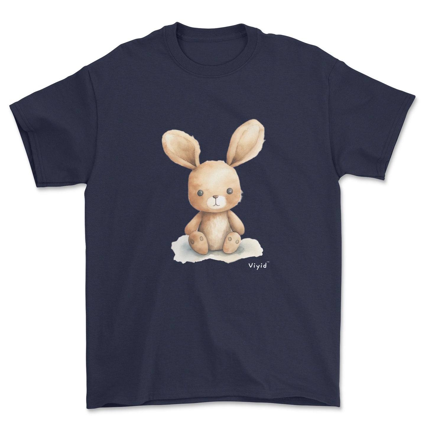cute rabbit youth t-shirt navy