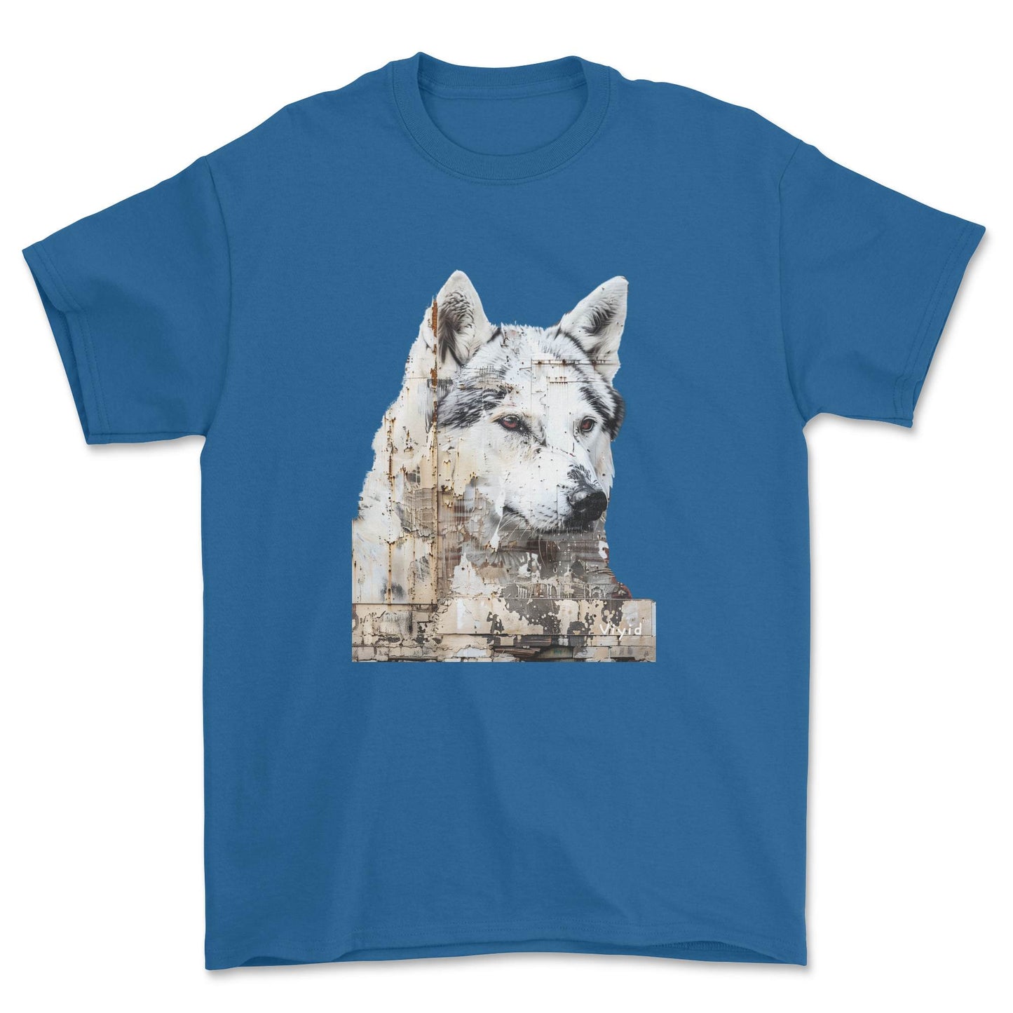 Siberian Husky adult t-shirt royal
