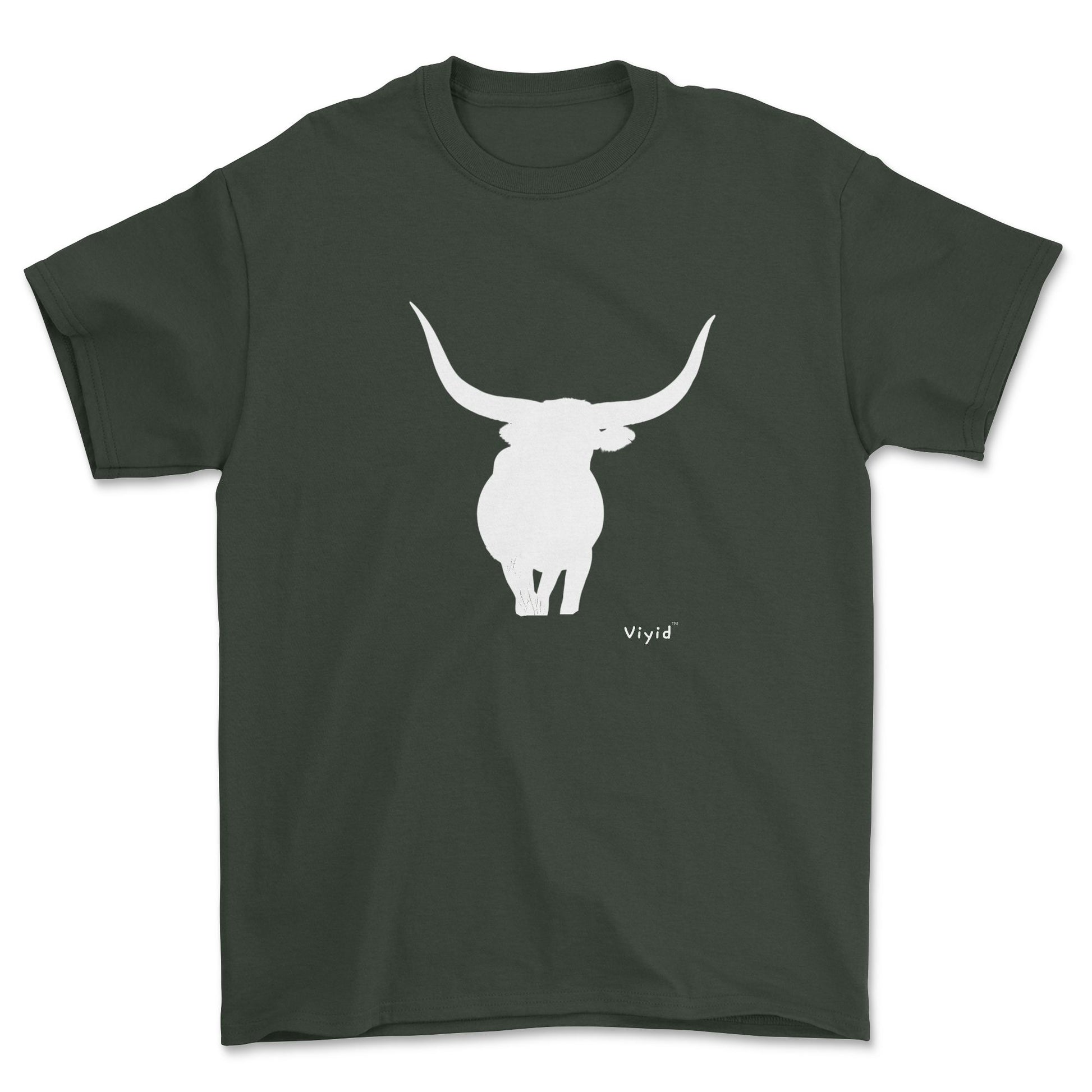 silhouette bull youth t-shirt forest green