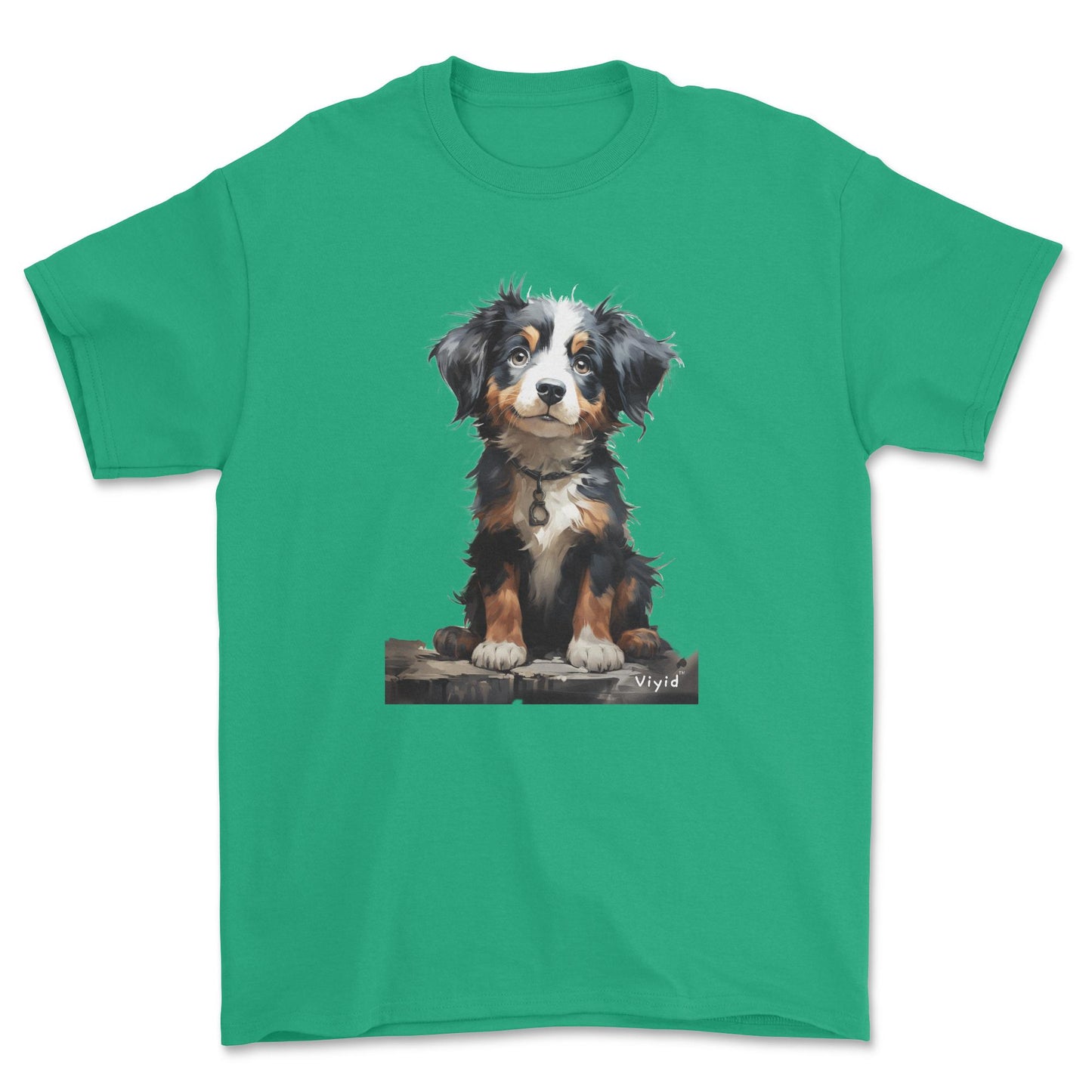 baby Bernese Mountain Dog adult t-shirt irish green