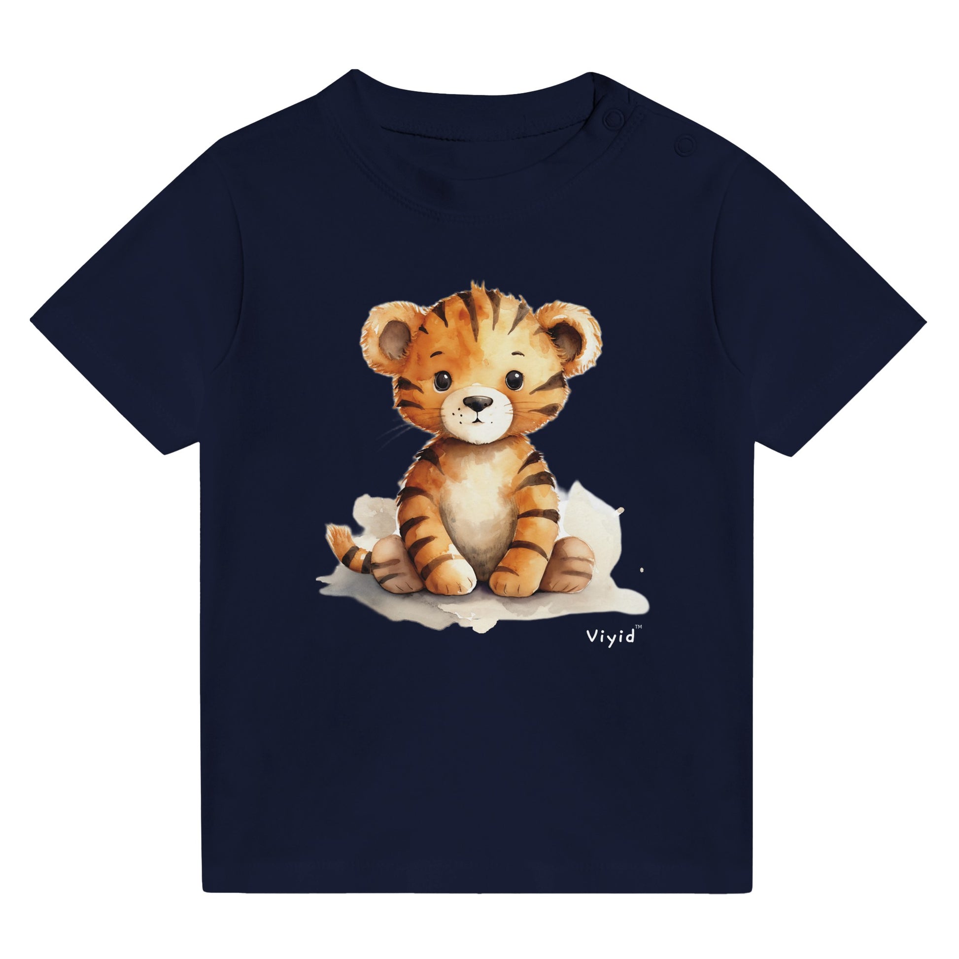 cartoon tiger baby t-shirt navy