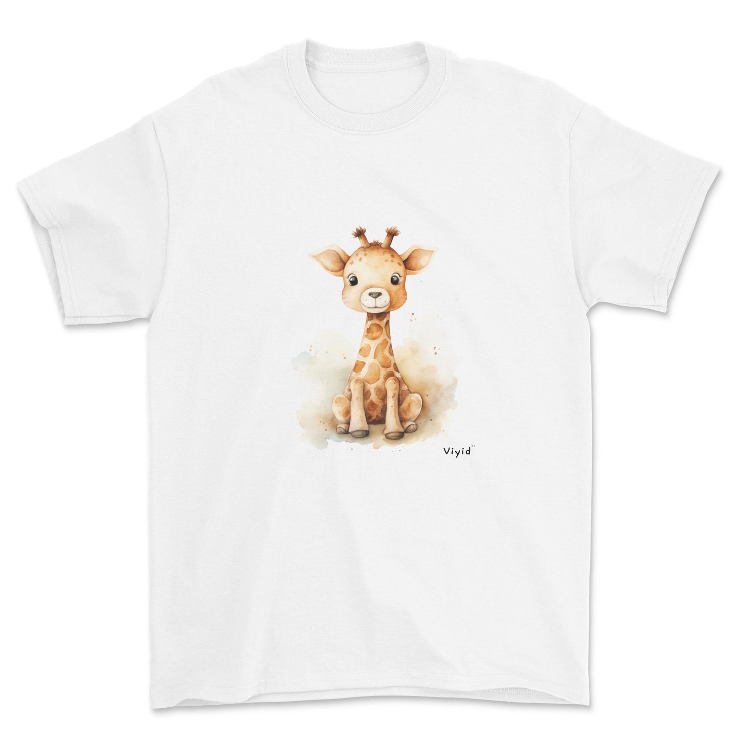 baby giraffe adult t-shirt white
