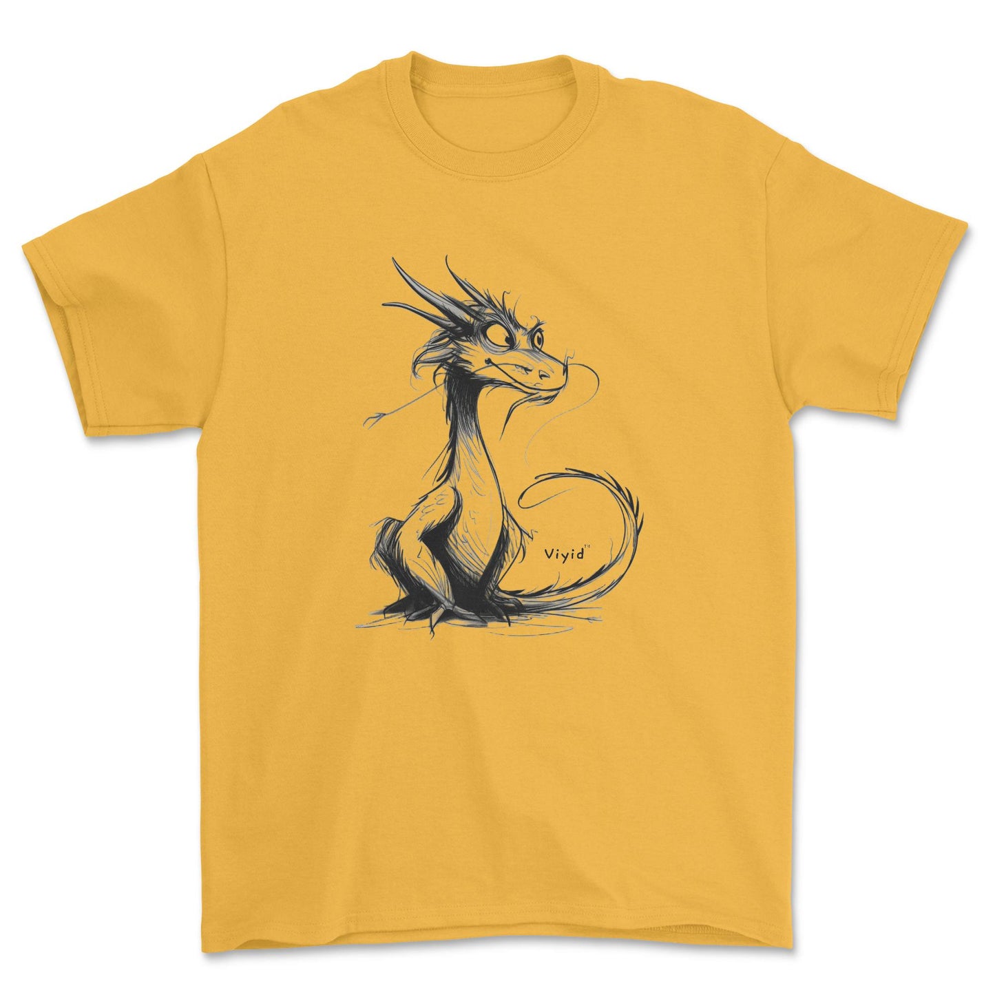 2024 year of dragon pencil drawing adult t-shirt gold