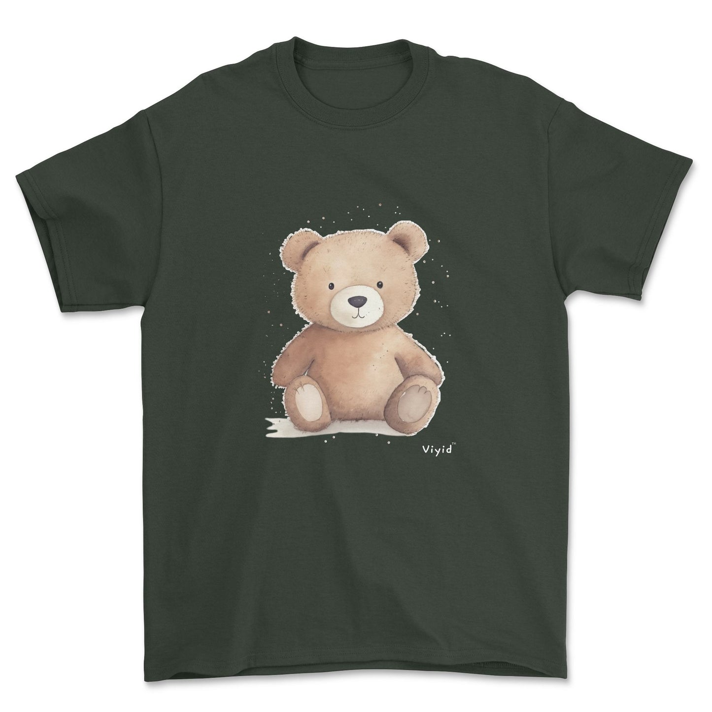 brown bear adult t-shirt forest green