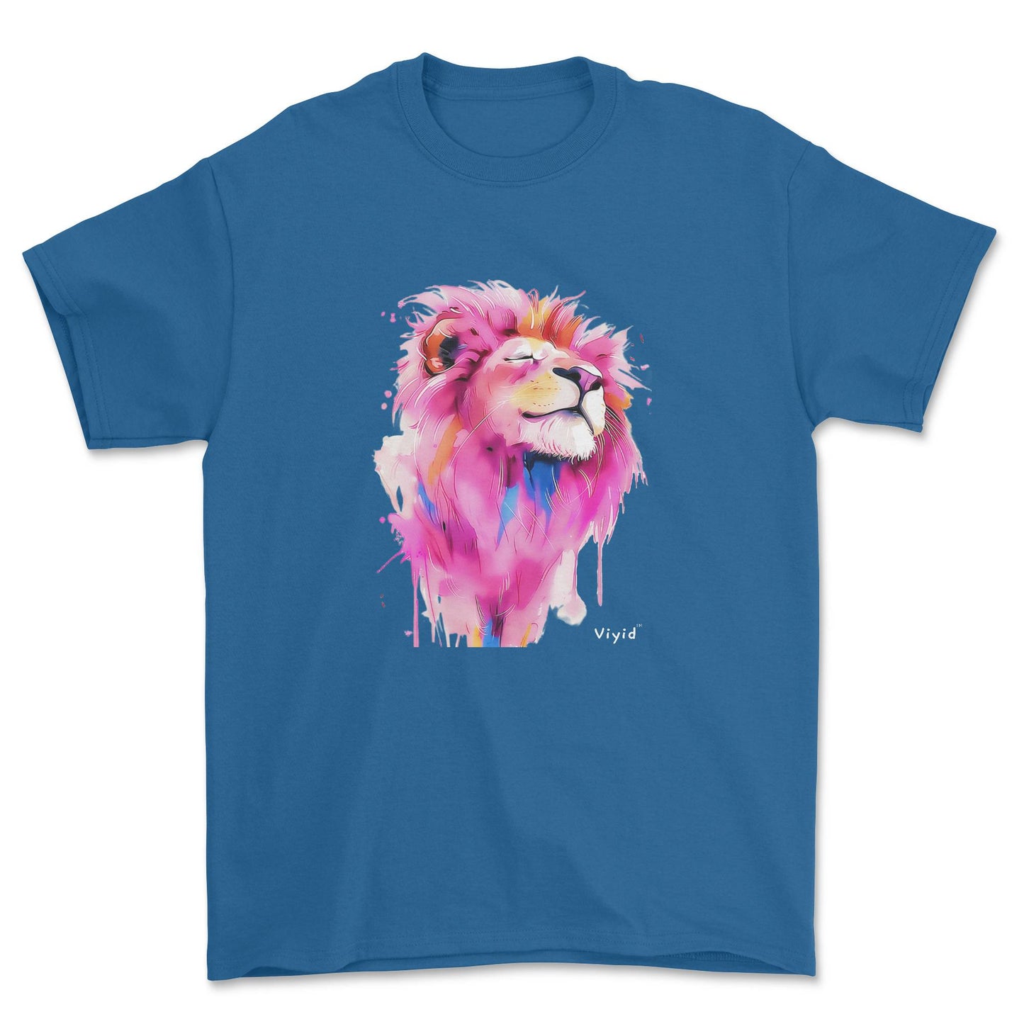 pink mane lion youth t-shirt royal