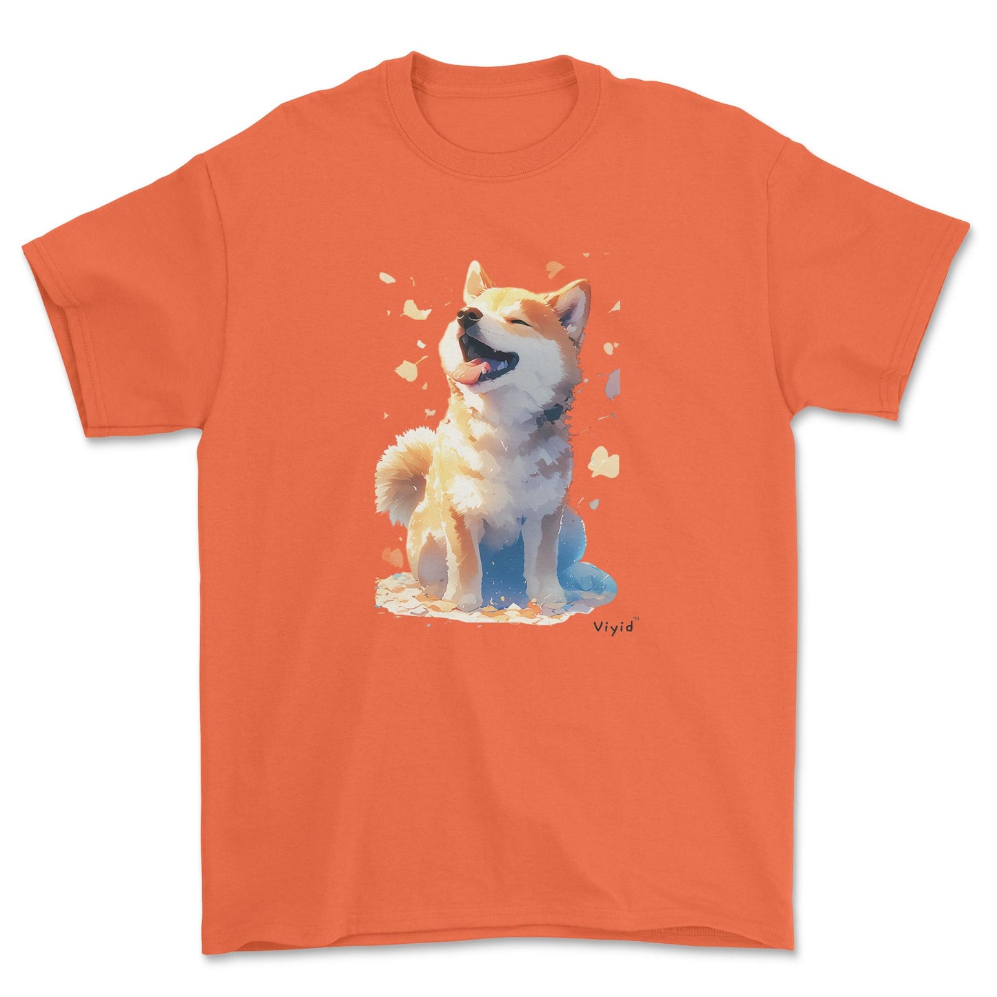 Japanese Shiba Inu adult t-shirt orange