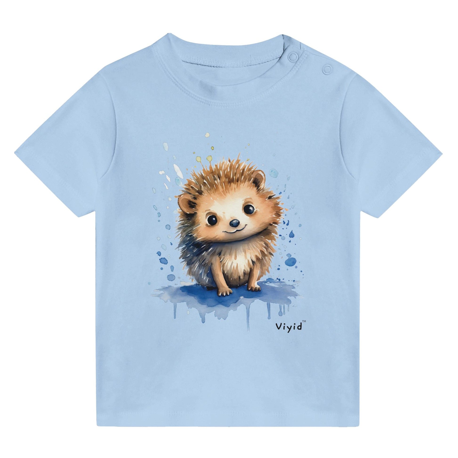 baby hedgehog toddler t-shirt baby blue