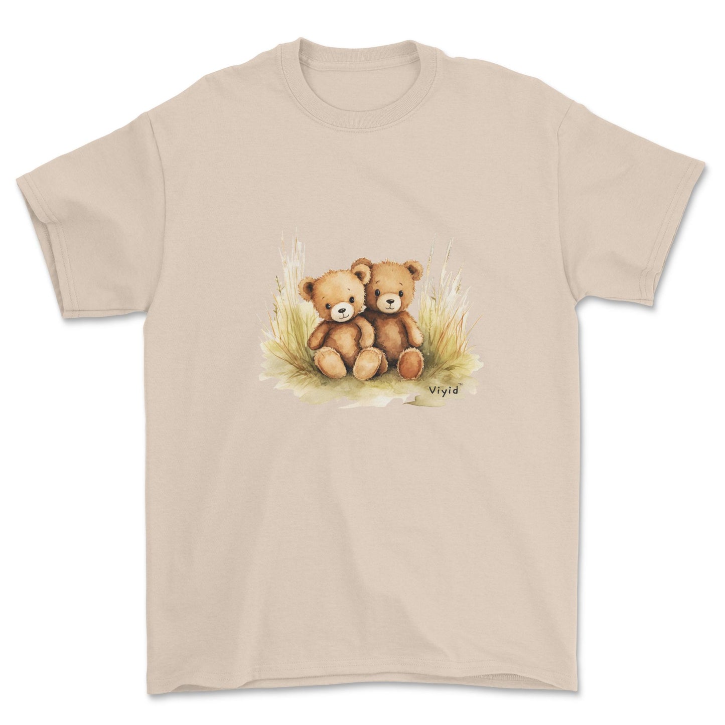 two bears adult t-shirt sand