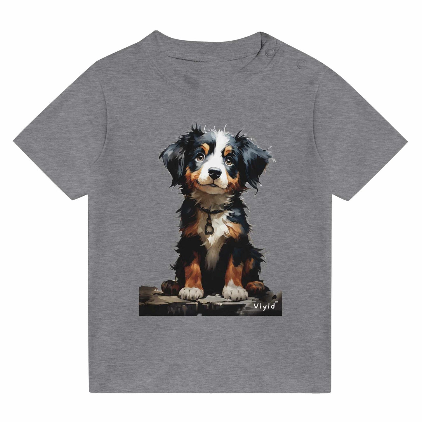 baby Bernese Mountain Dog toddler t-shirt heather gray