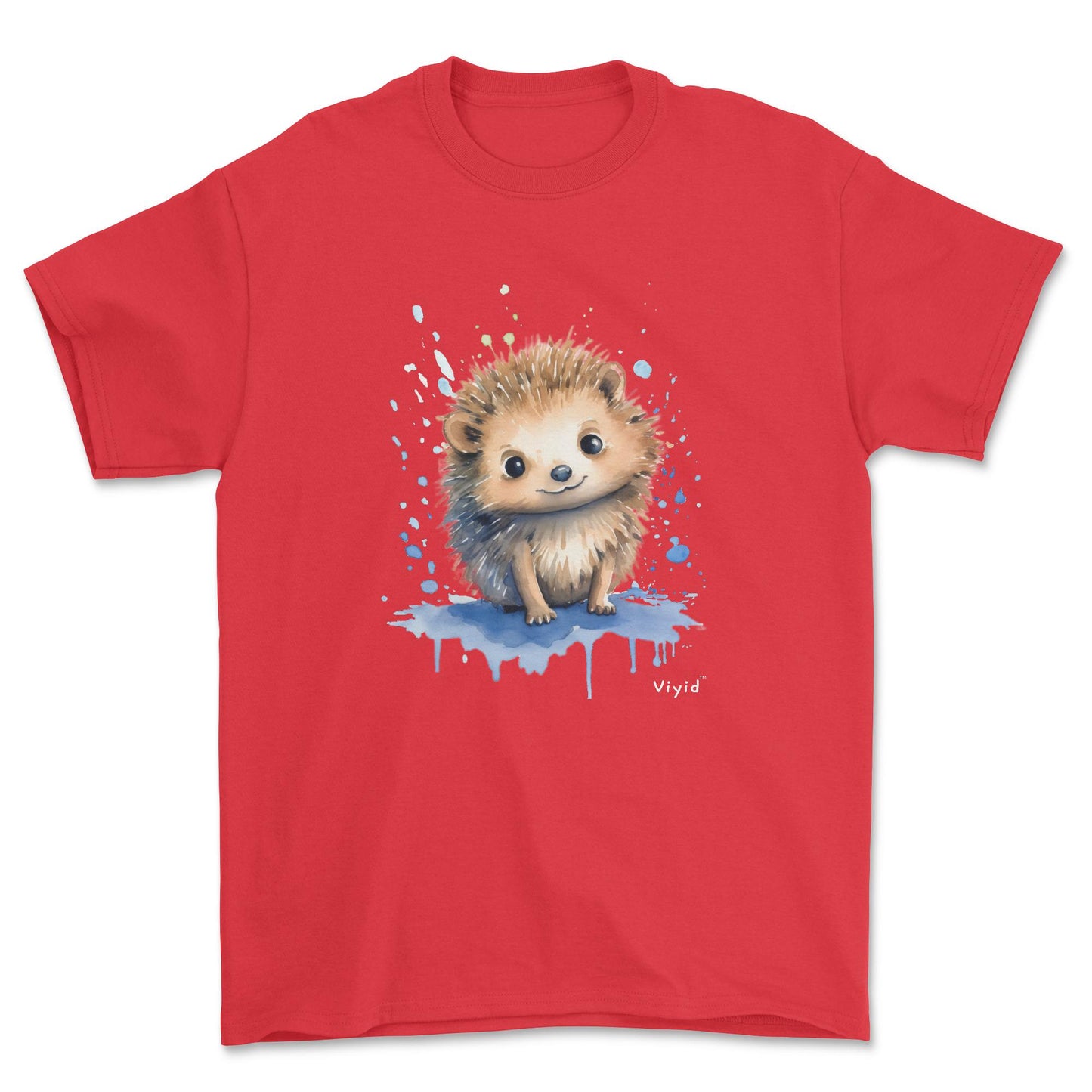 baby hedgehog adult t-shirt red